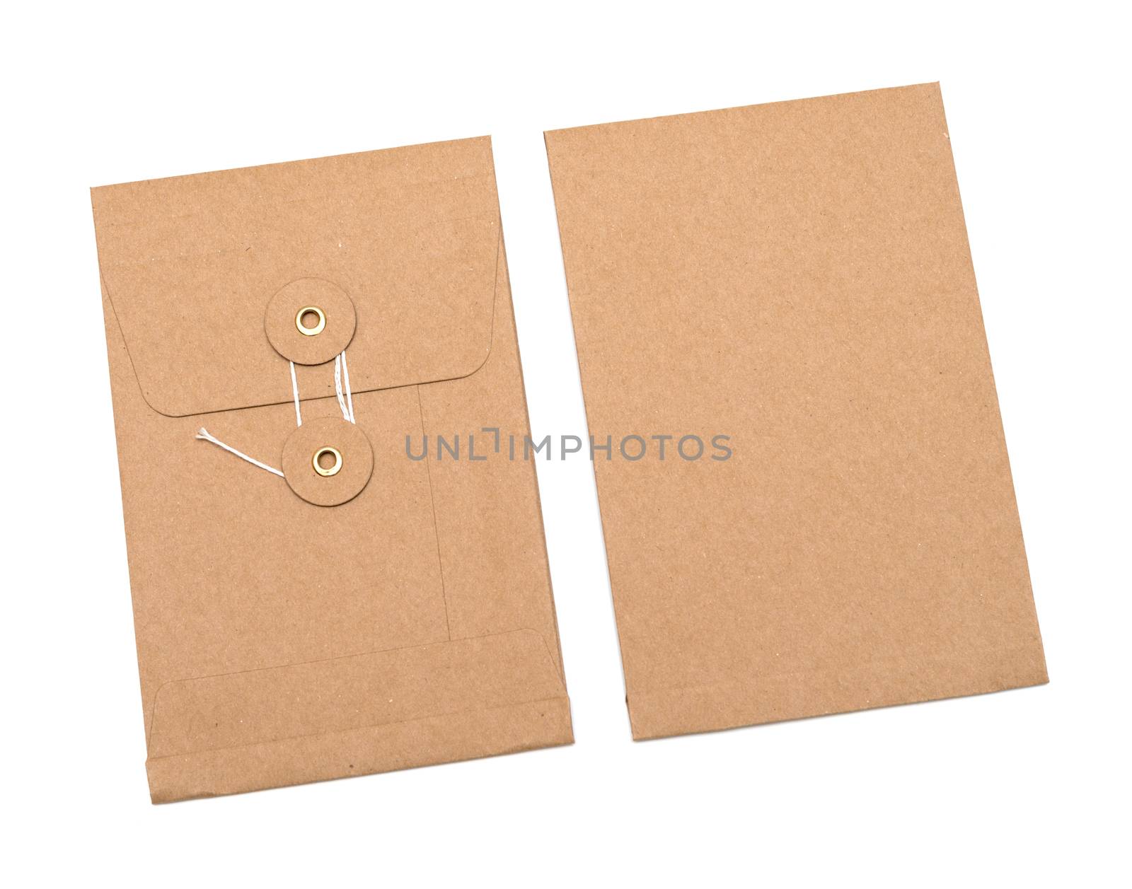 brown envelope isolated on the white background by DNKSTUDIO