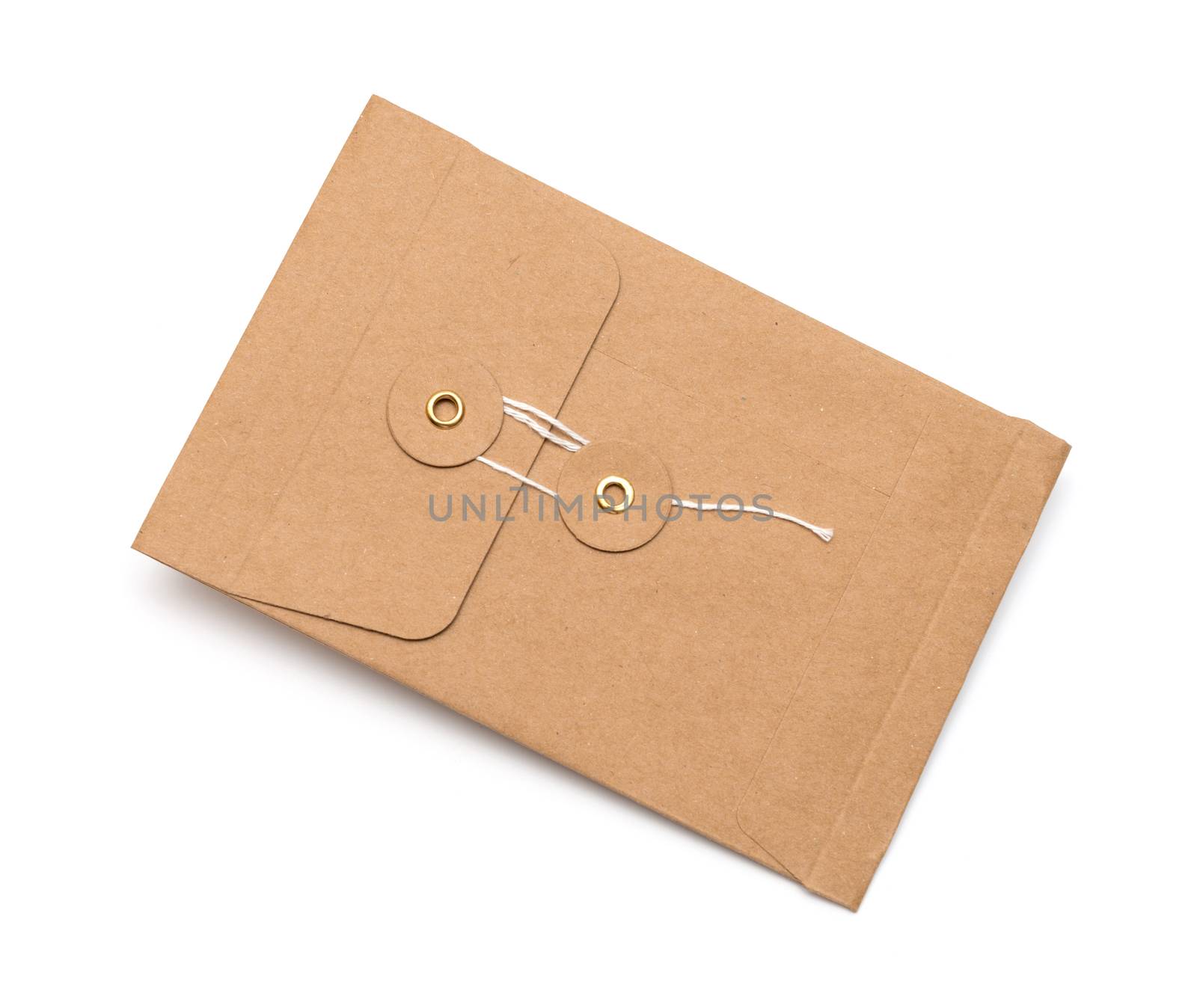 brown envelope isolated on the white background by DNKSTUDIO