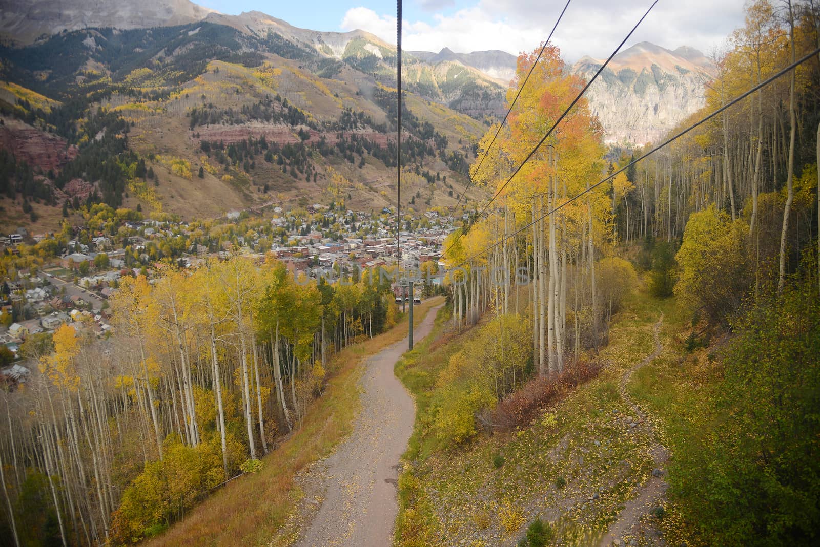 telluride with fall foliage