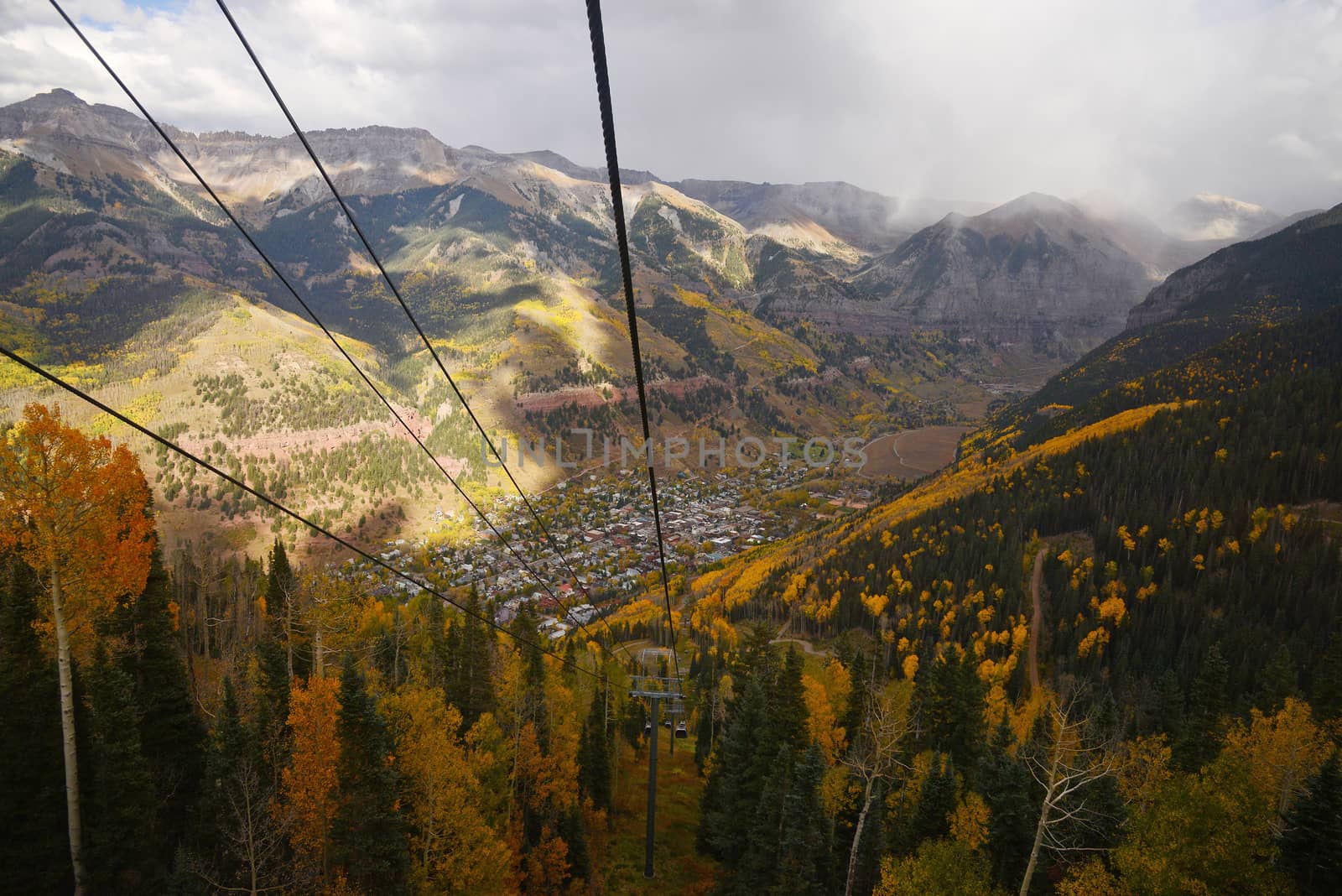 telluride with fall foliage