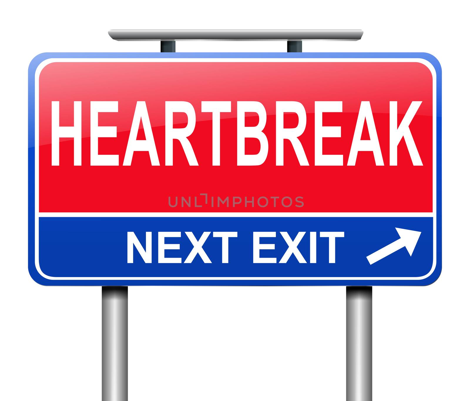 Illustration depicting a sign with a heatbreak concept.