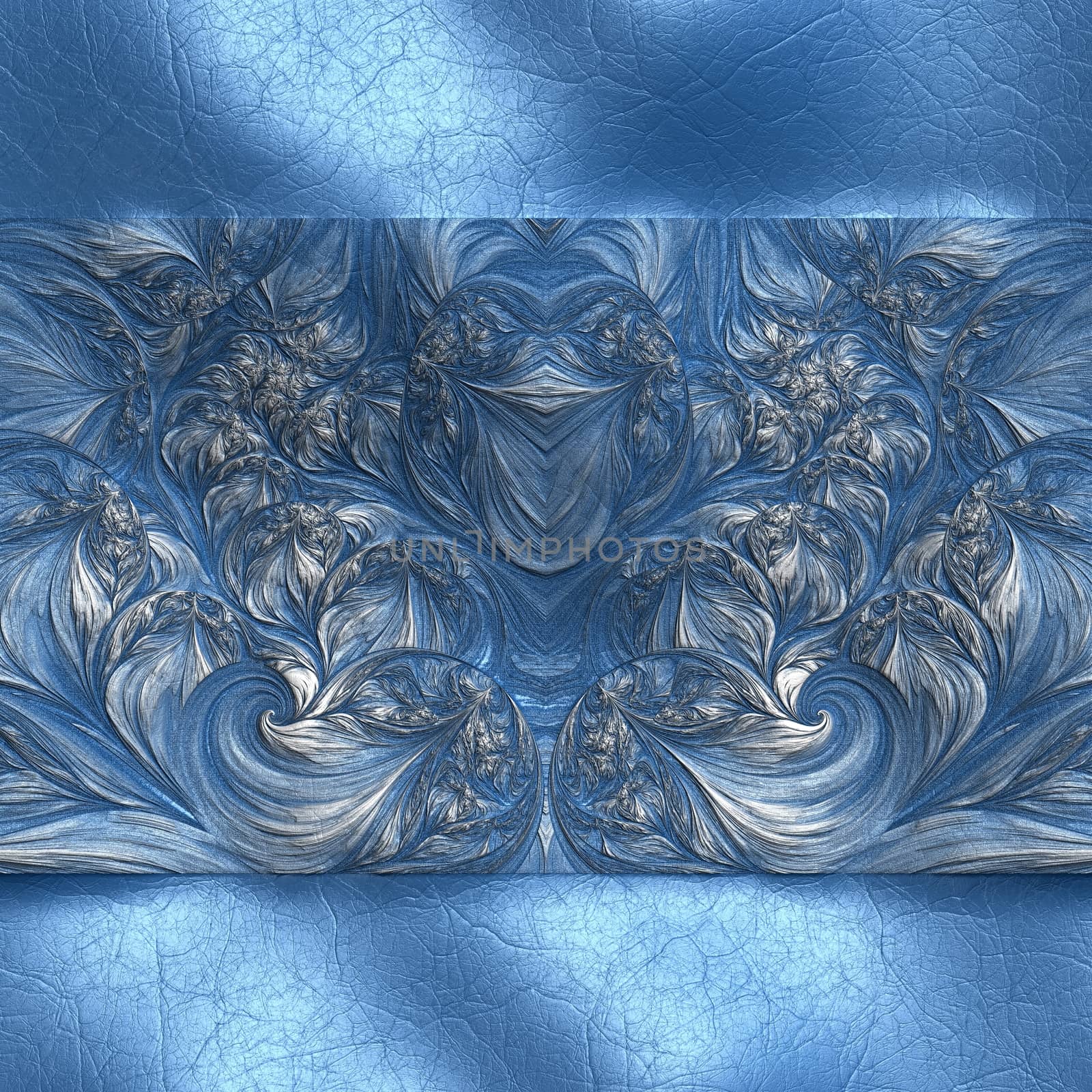 Luxury background with embossed fractal pattern on leather