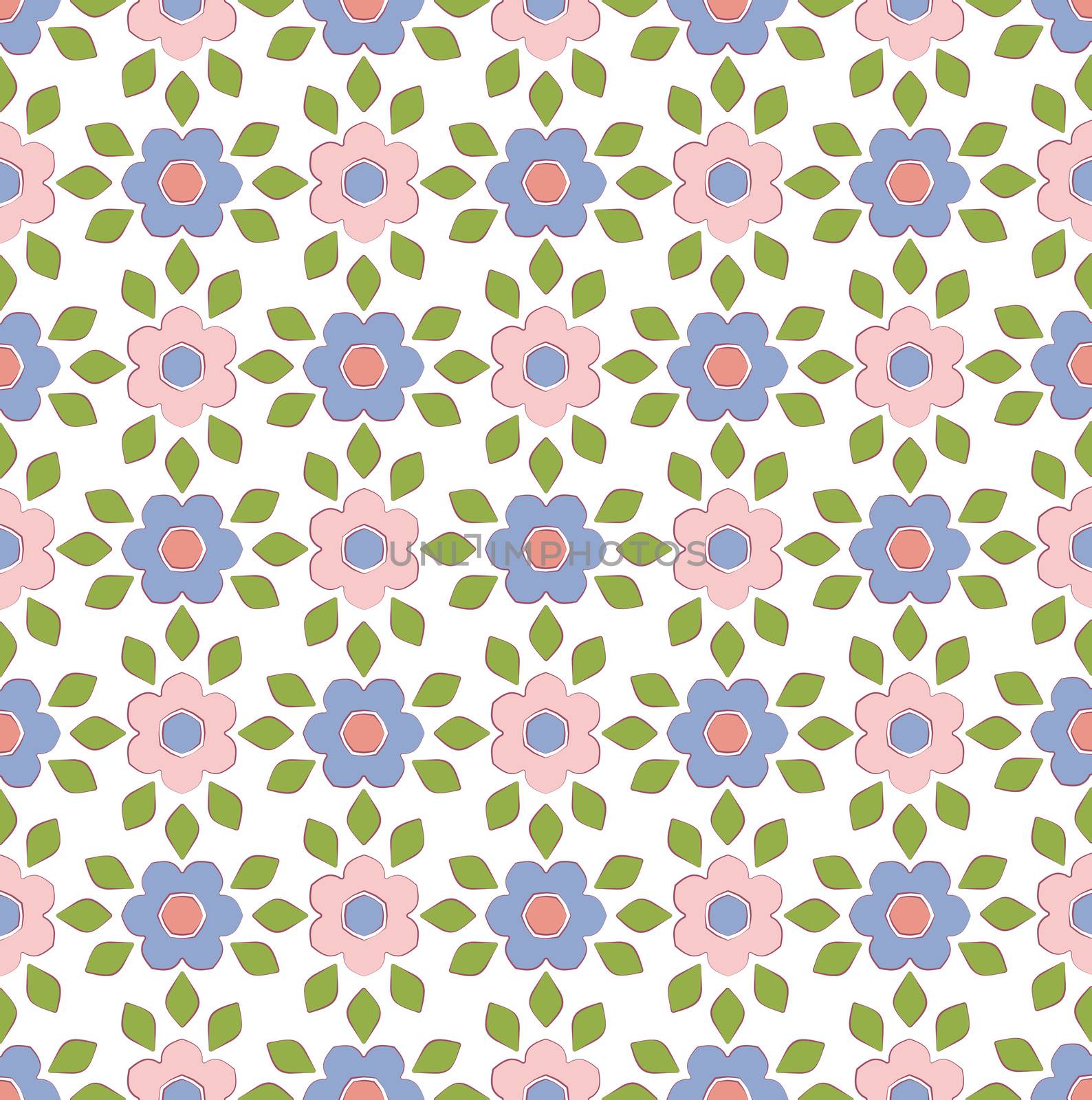 background or textile Spring floral pattern rose pink and serenity color