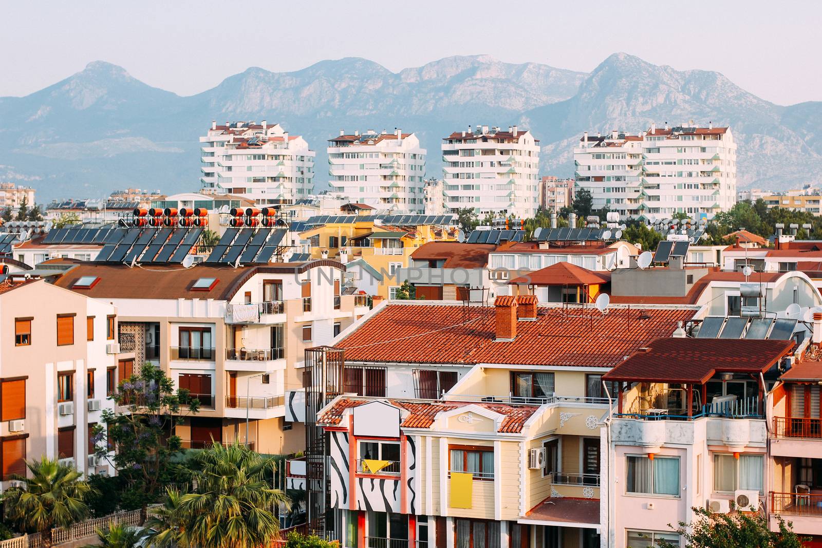 Urban development in the city of Antalya, Turkey. Konyaalti