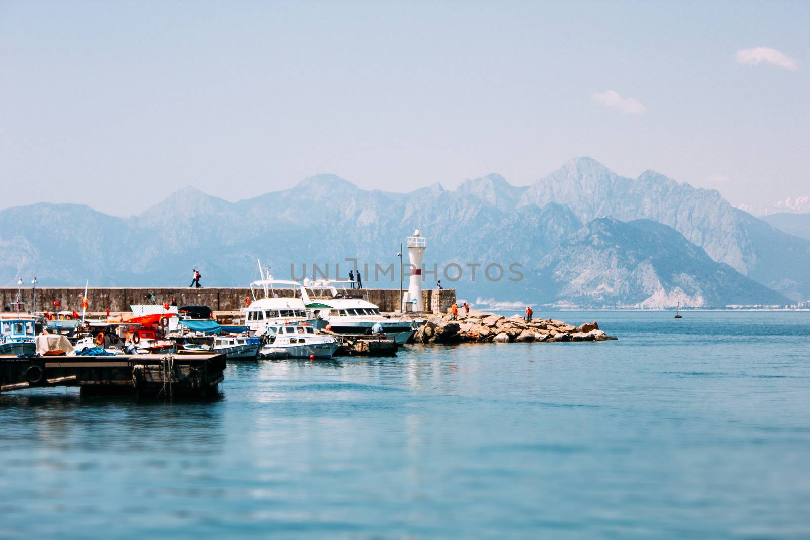 Coast Antalya Turkey Kaleici, the promenade. Marina Antalya