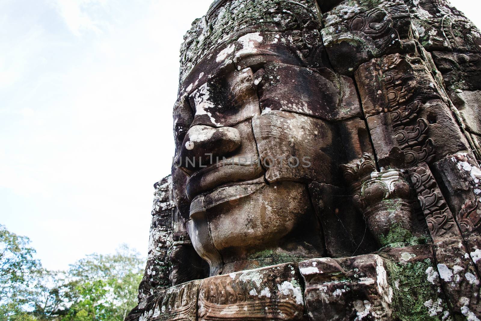 Face Towers in the ancient city of Cambodia