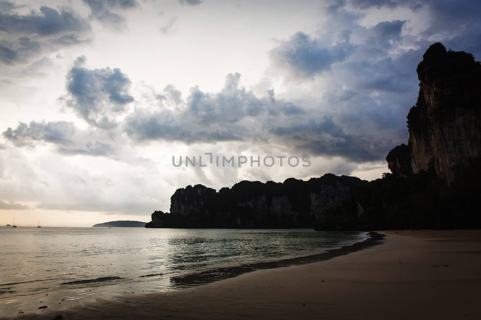 A beautiful rocky beach in asia. Thailand.