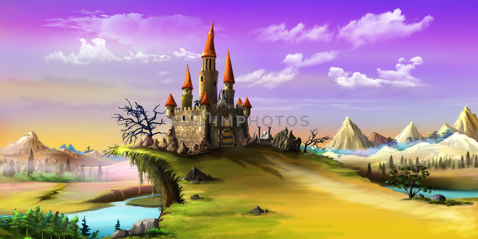 Landscape with a Magic Castle. by Multipedia