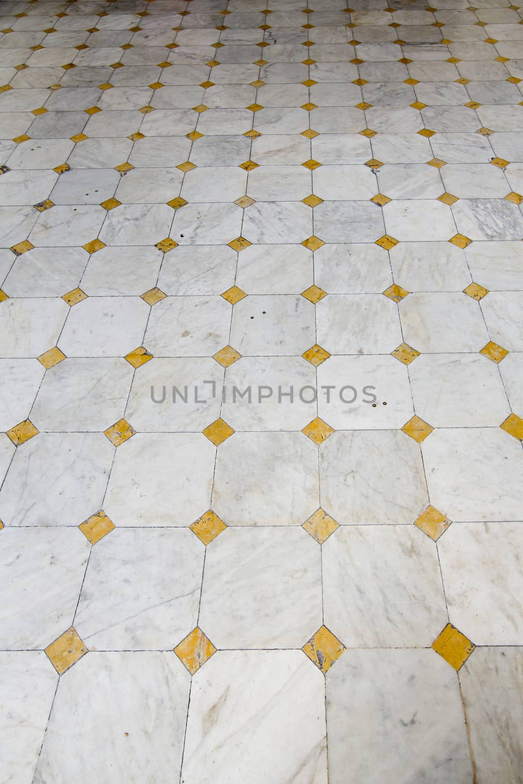 Triangle tiles floor in house