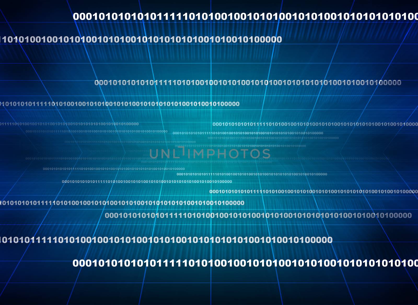 Modern display of data source code. Programming code abstract blue screen of software developer