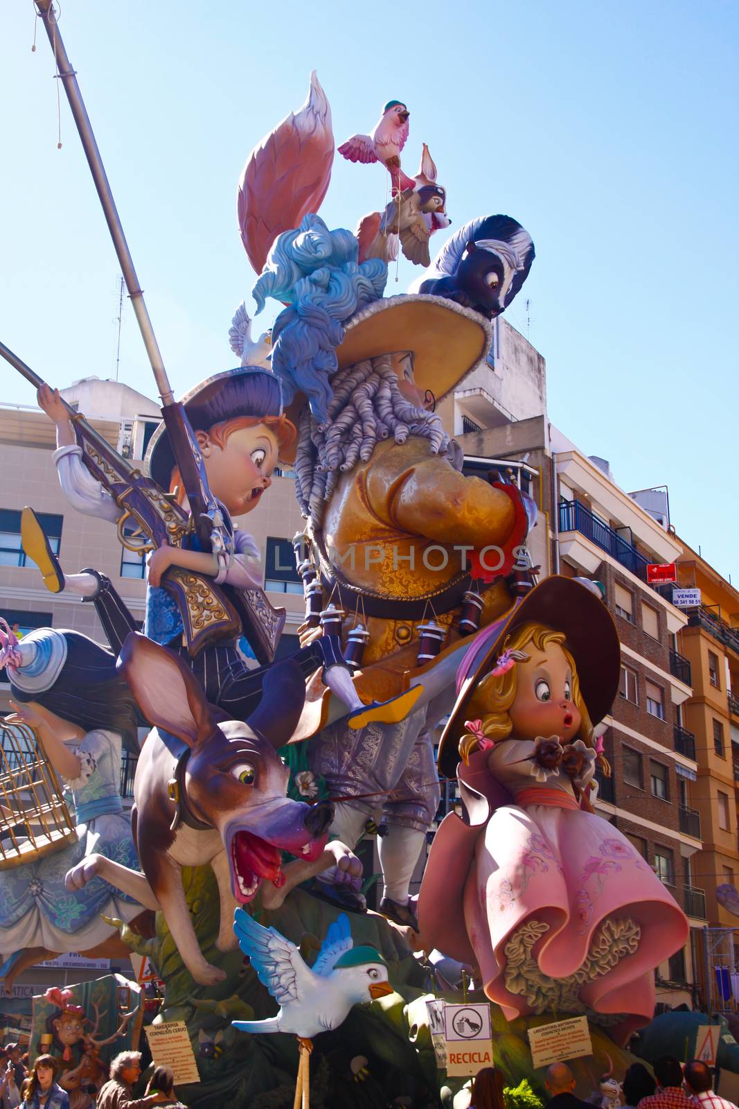 Valencia, Spain - march 19:  Las Fallas is an internationally known traditional fire celebration in praise of Saint Joseph in Valencia, Spain on march 19, 2011.