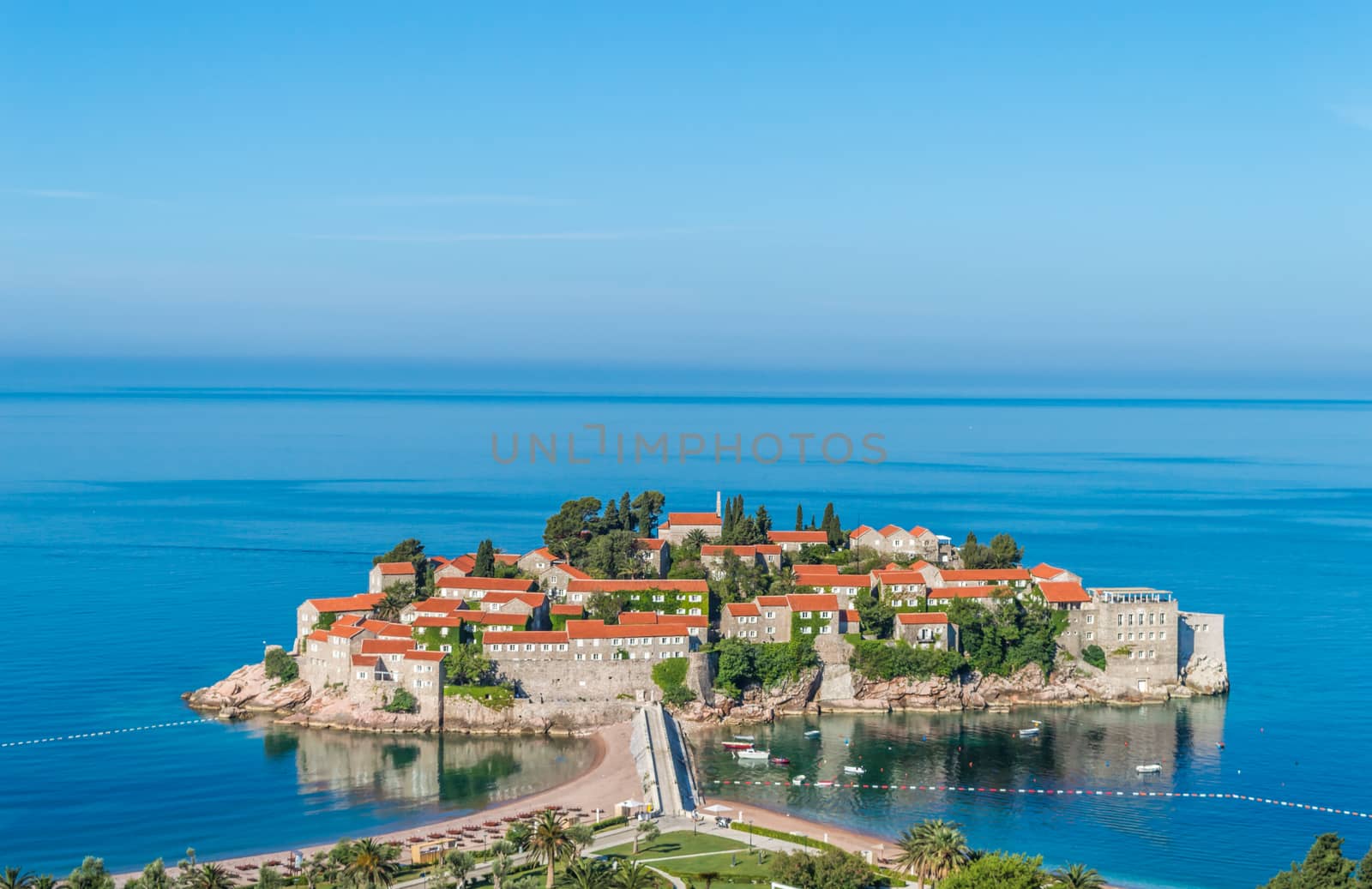 Luxury houses on the seashore, on the island