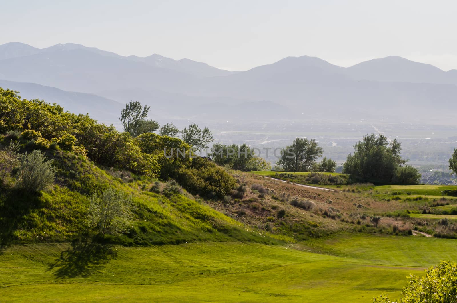 Landscape view of a golf course in Draper Utah