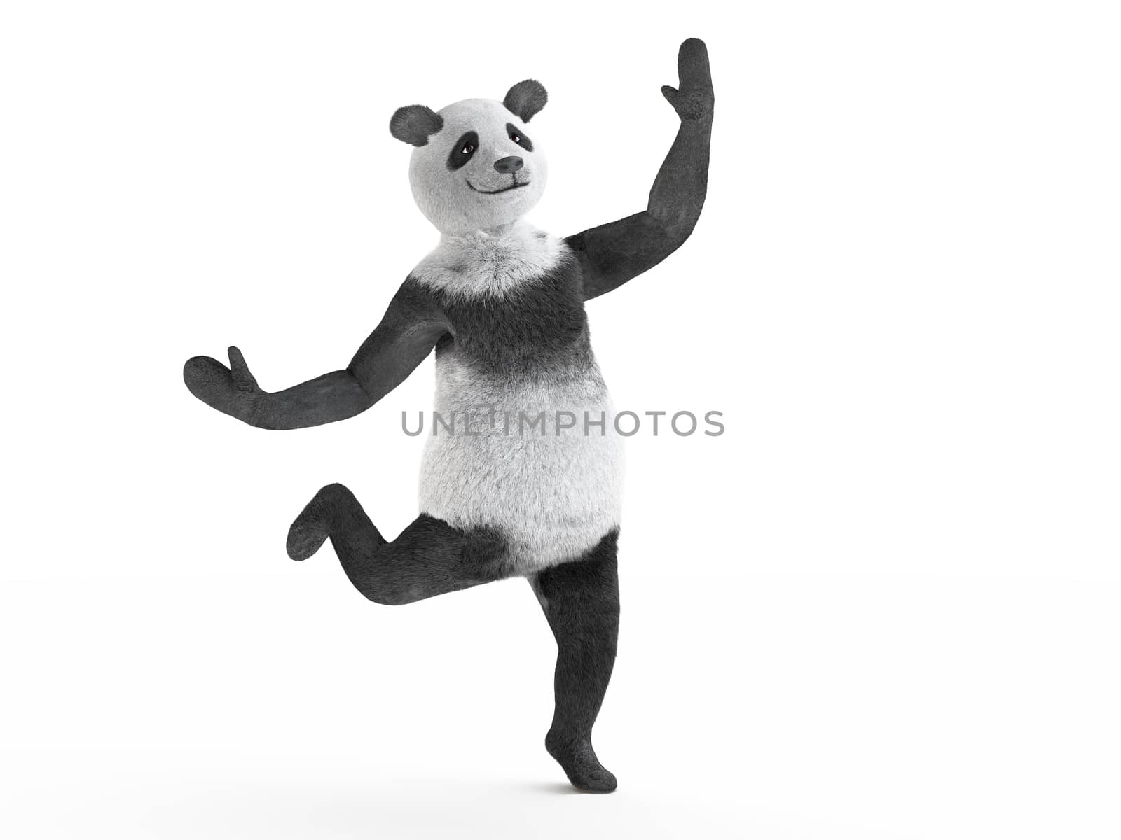 animal character personage panda dancing modern by xtate