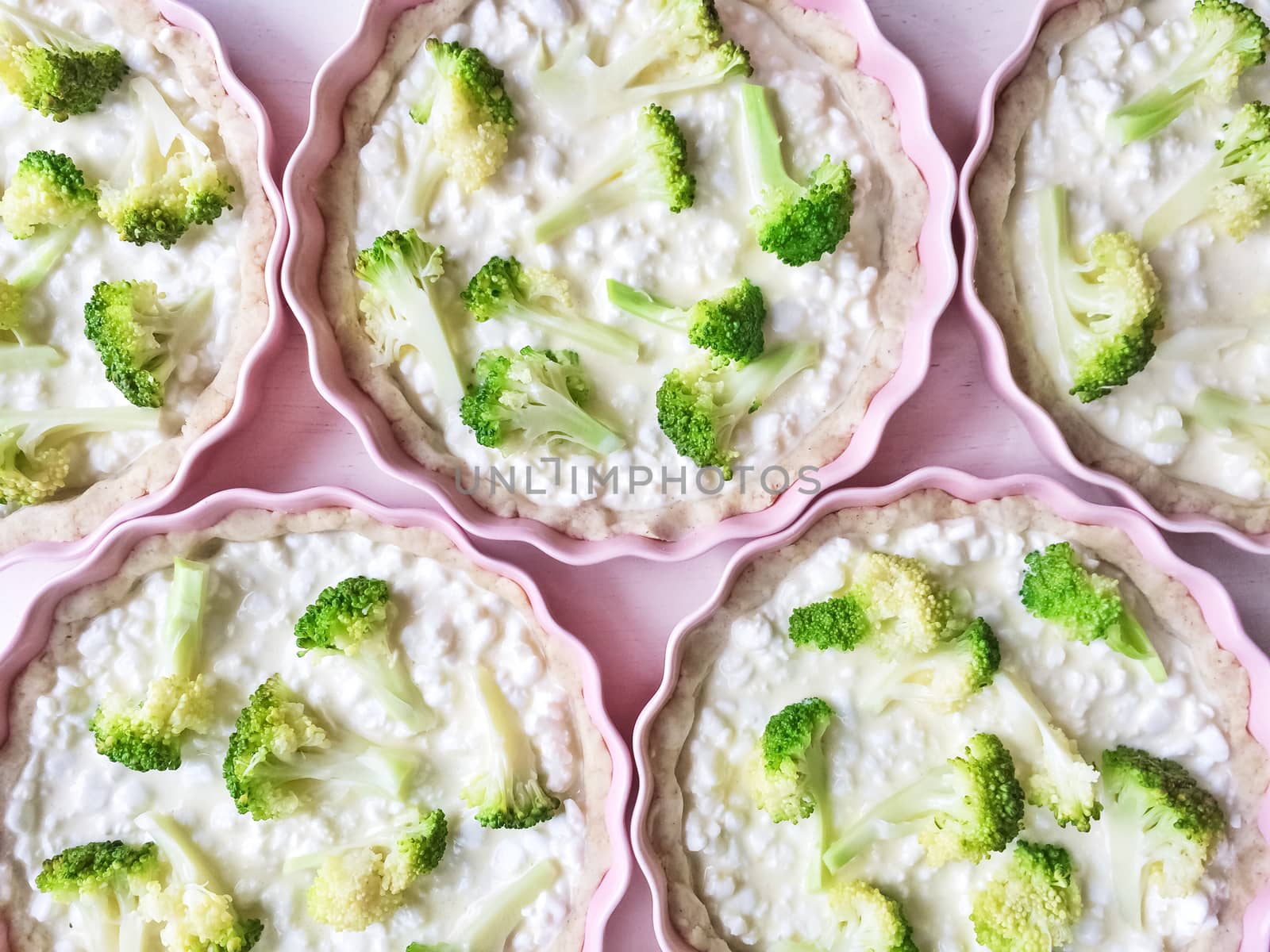 Cheese and vegetable pies preparation. Vegetarian cuisine.