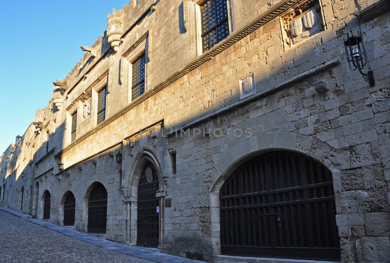 Ippoton (  the medieval Street of the knights ) in Old Town Rhodes, on the Mediterranean Greek island of Rhodes