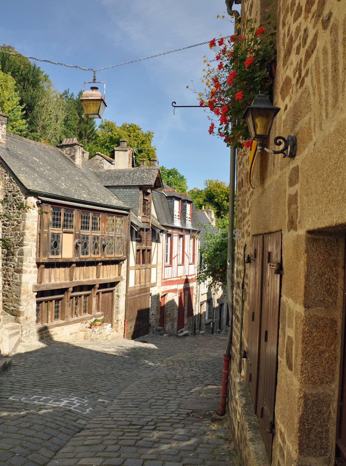 Medieval street in Dinan by dpe123