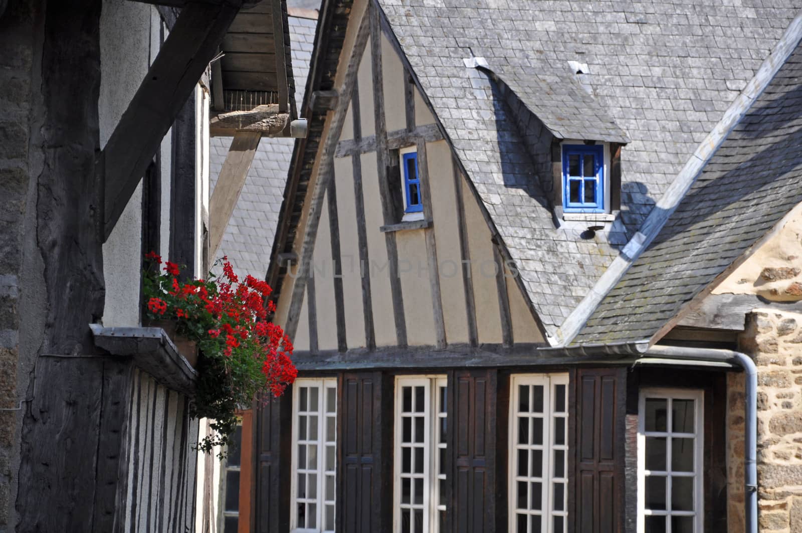 Half-timbered building in the Rue de Jerzual, in Dinan by dpe123