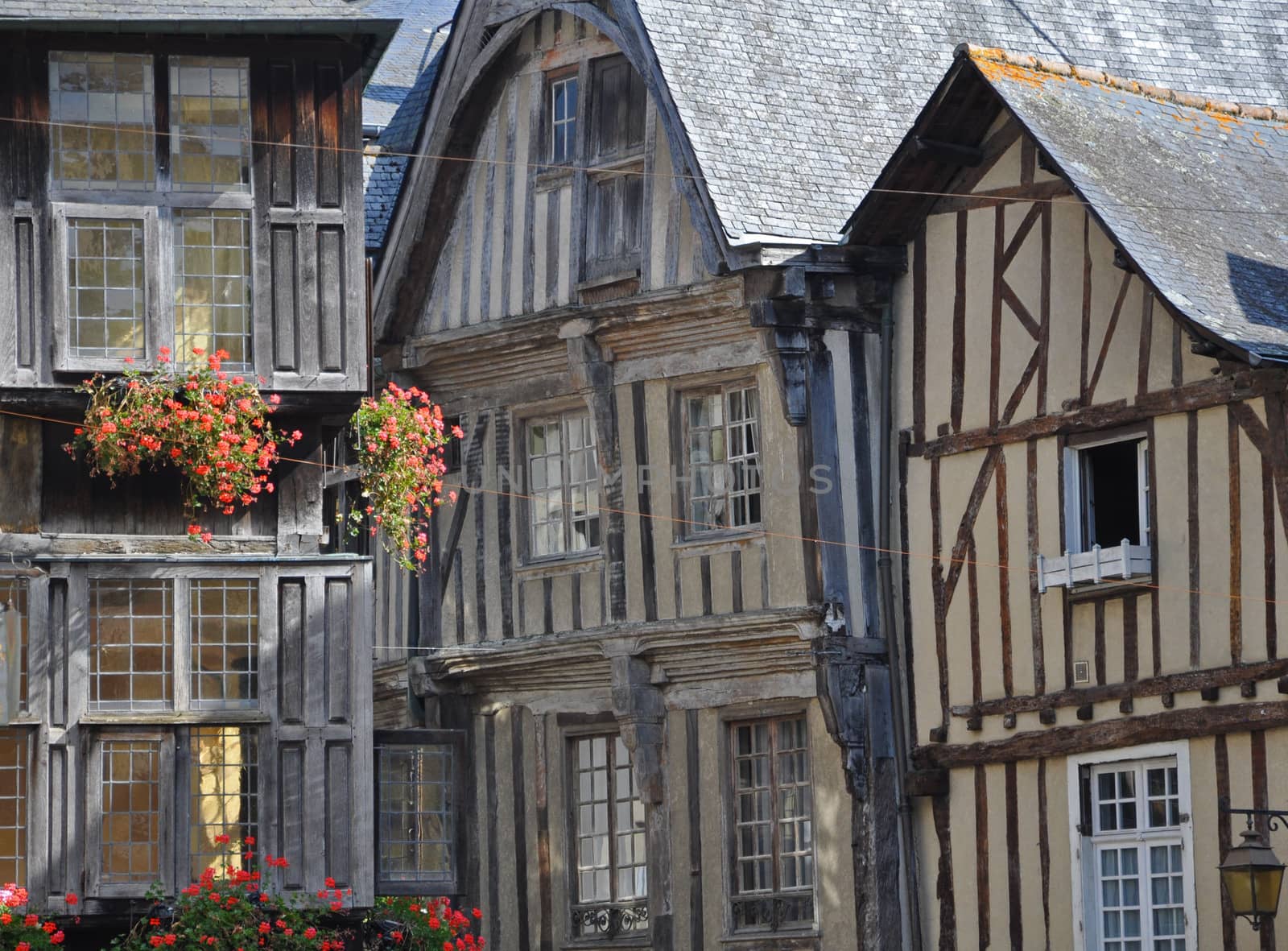 Medieval timber-framed buildings in Dinan by dpe123