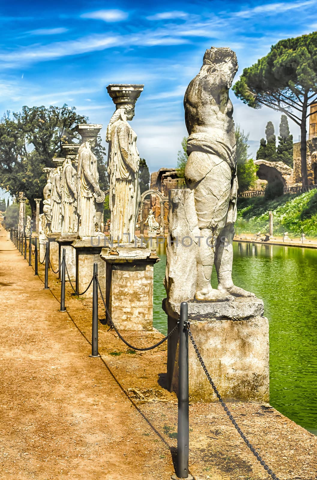 Statues of the Caryatides at Villa Adriana (Hadrian's Villa), Ti by marcorubino