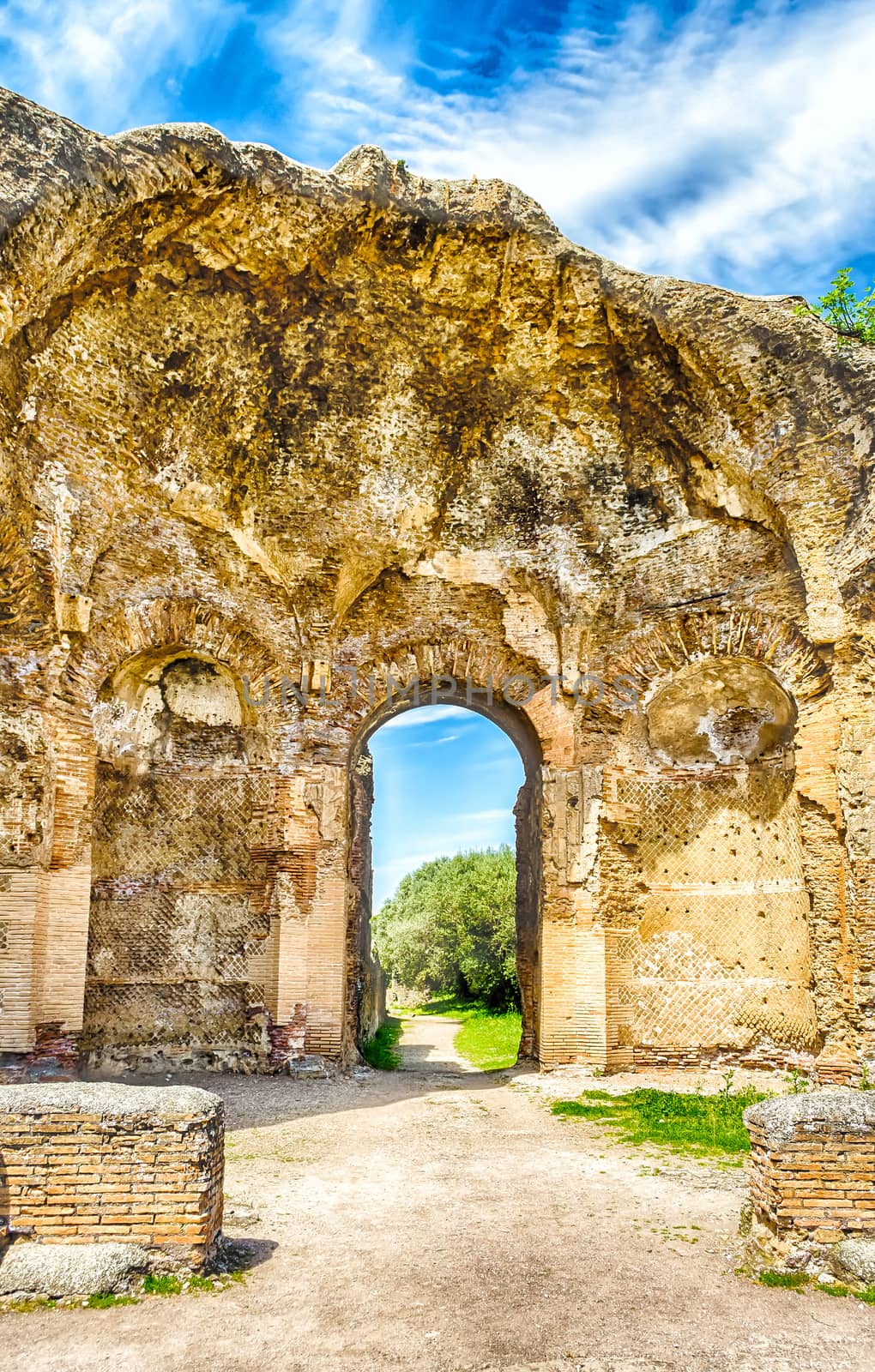 Ruins at VIlla Adriana (Hadrian's Villa), Tivoli, Italy by marcorubino