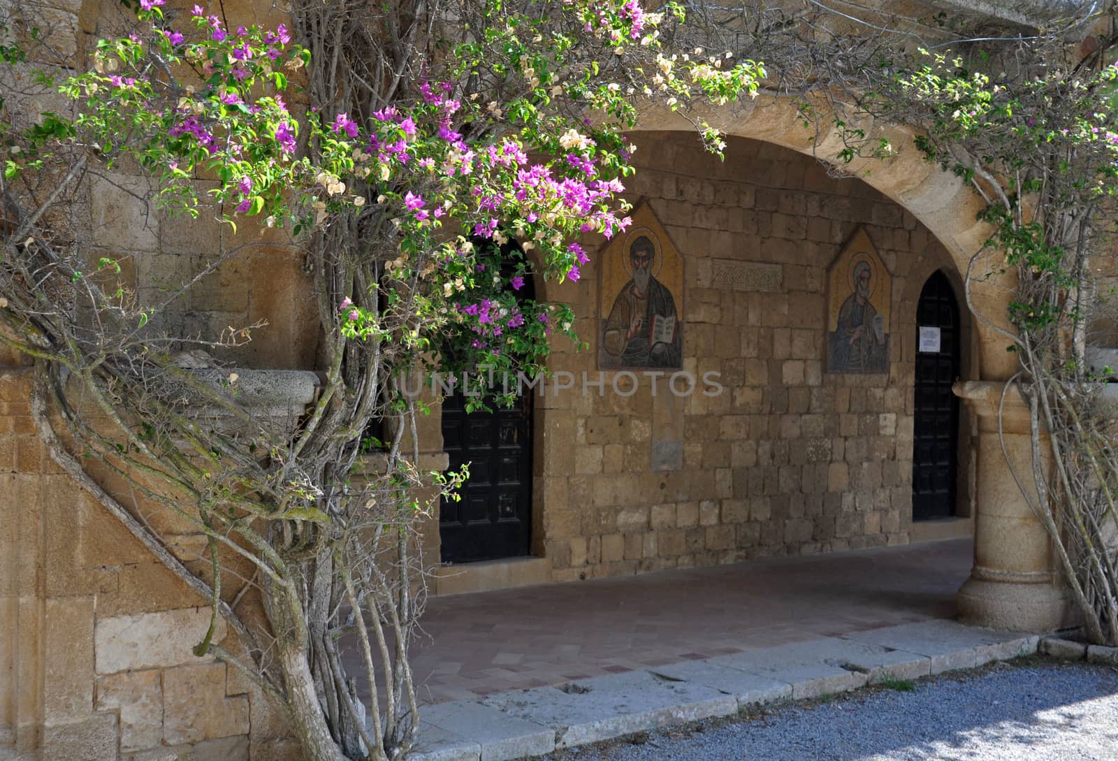 Frescoes at Ialyssos Monastery Rhodes by dpe123