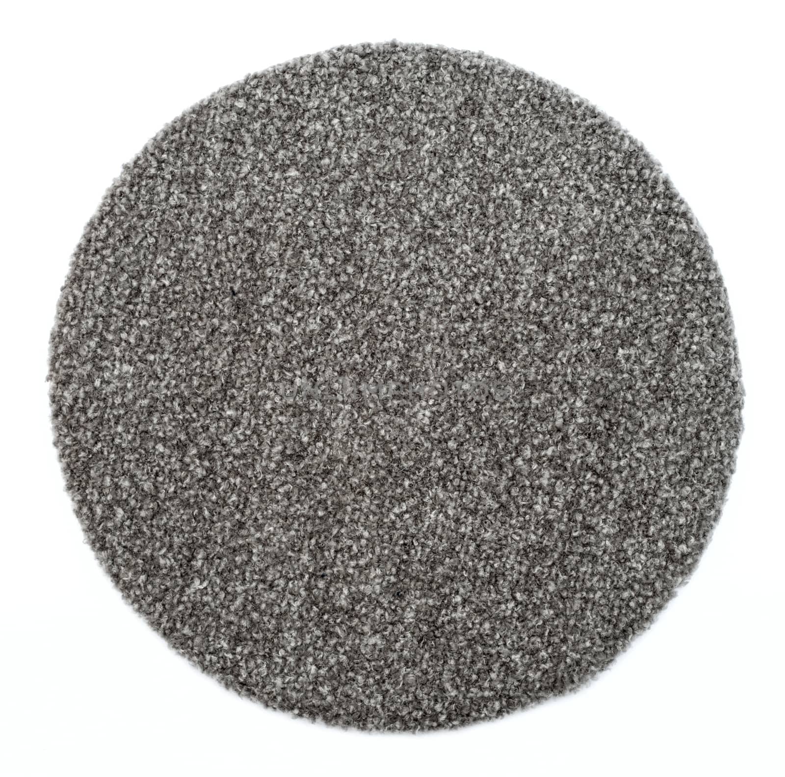 a round grey carpet isolated on white background by DNKSTUDIO