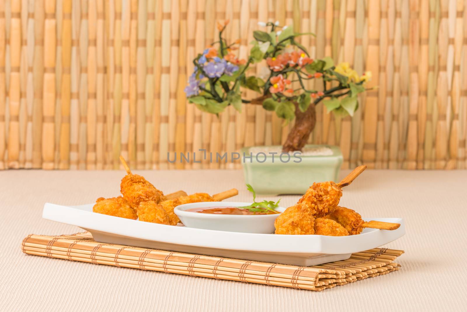 Coconut Chicken Skewers by billberryphotography