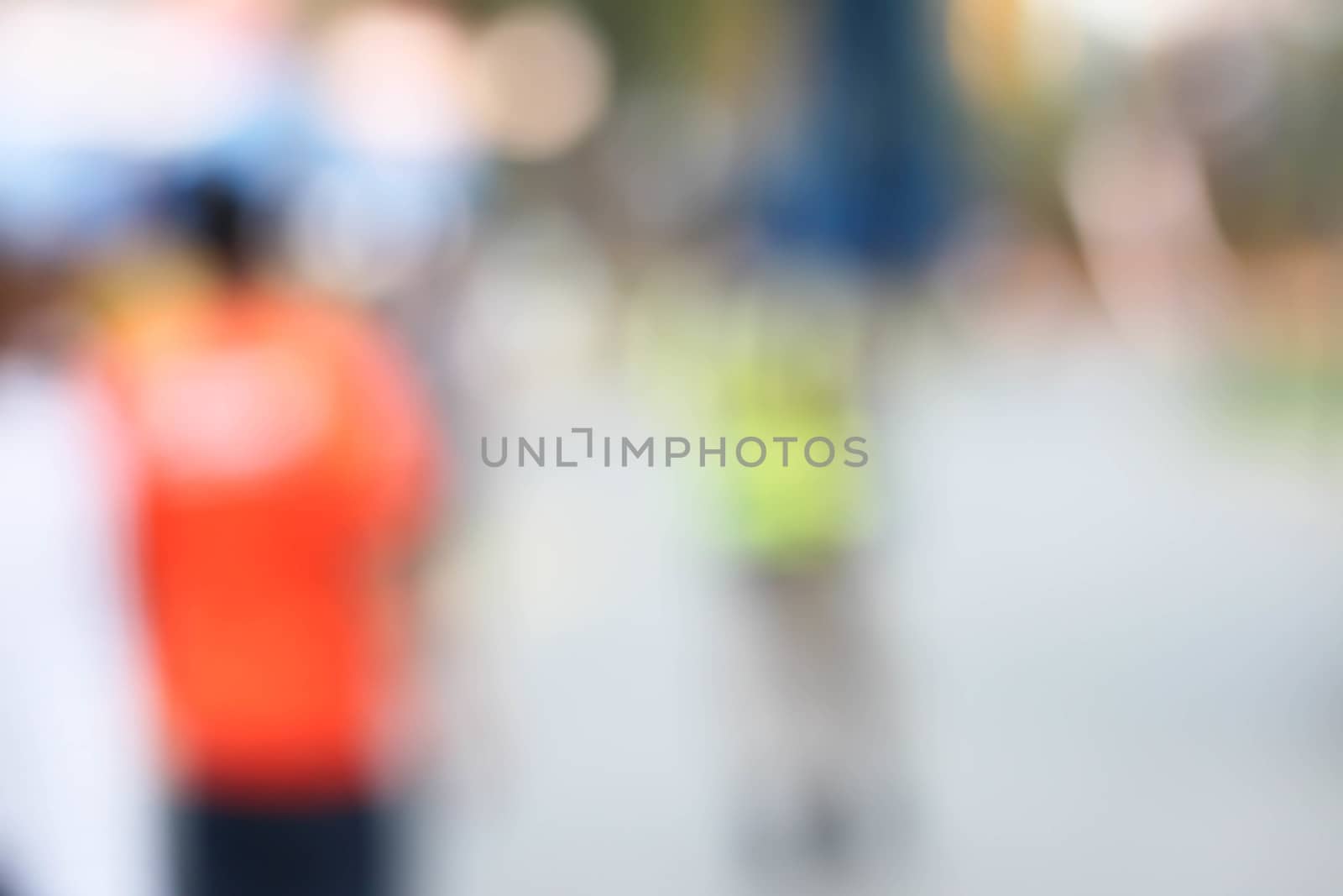 Background blur walking in festival