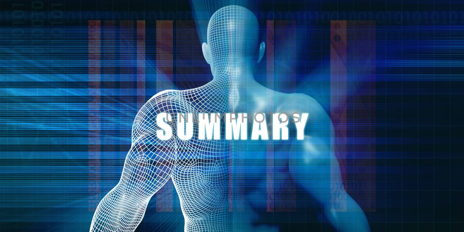Summary as a Futuristic Concept Abstract Background