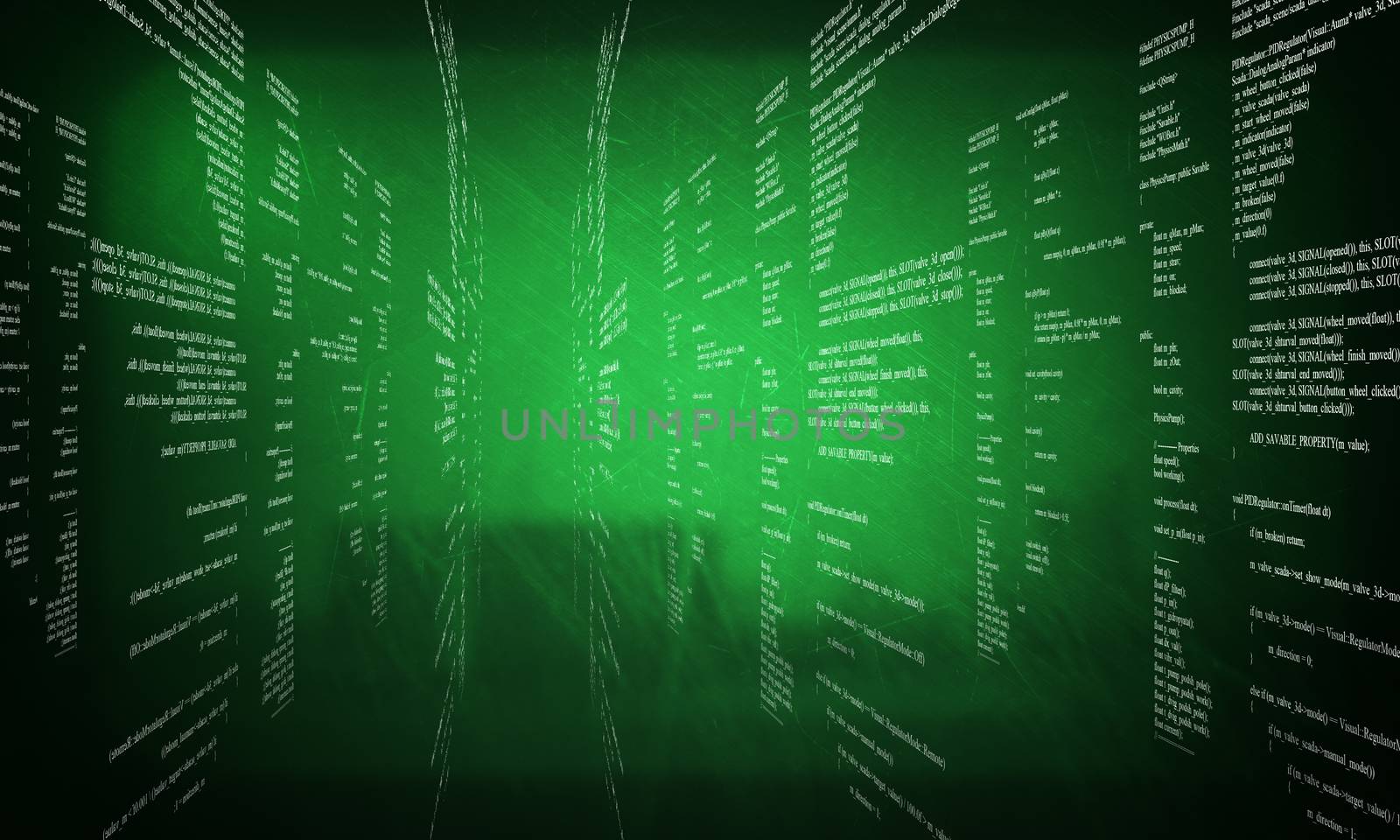 Matrix background with the green symbols by cherezoff