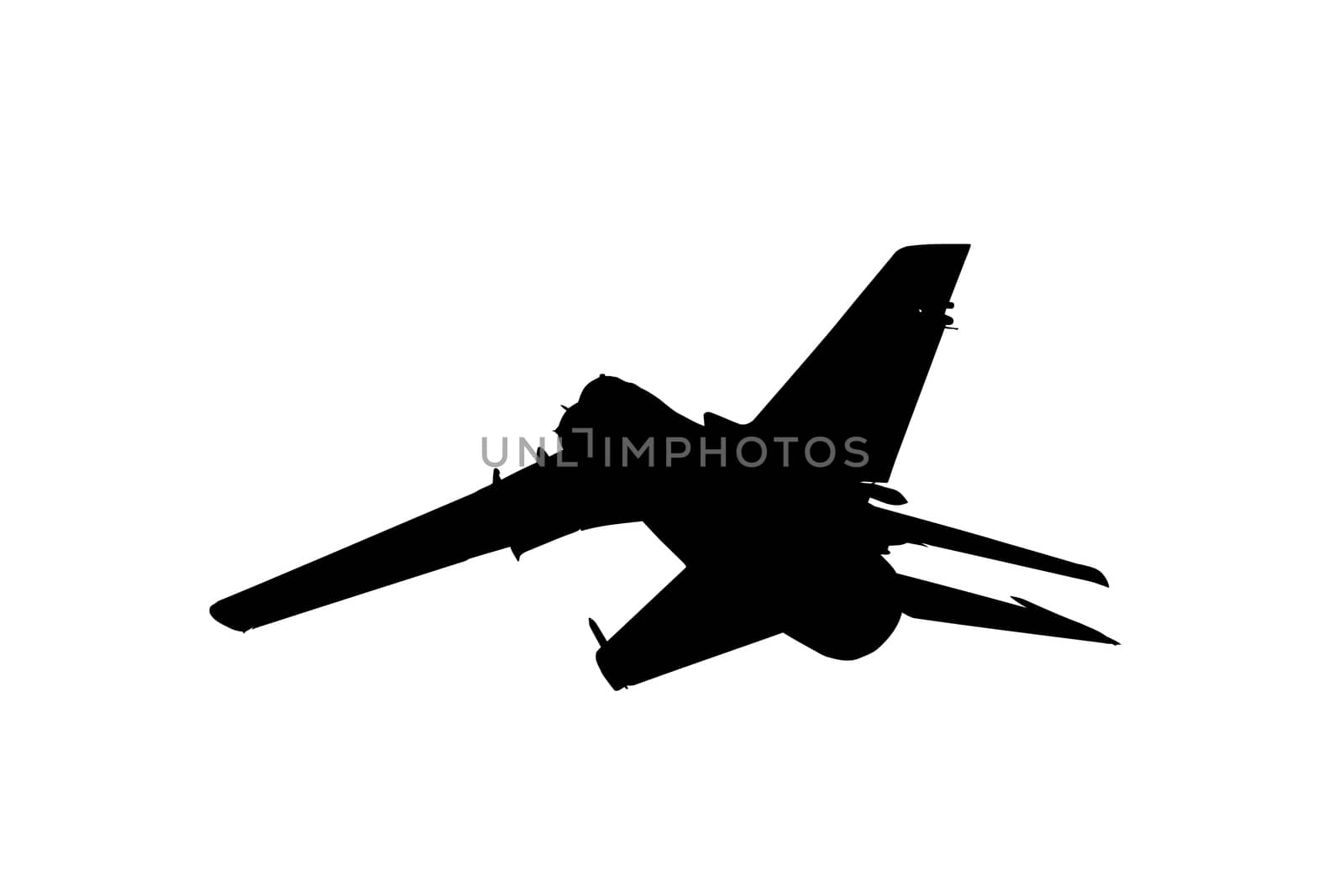 Silhouette of military plane by zhannaprokopeva