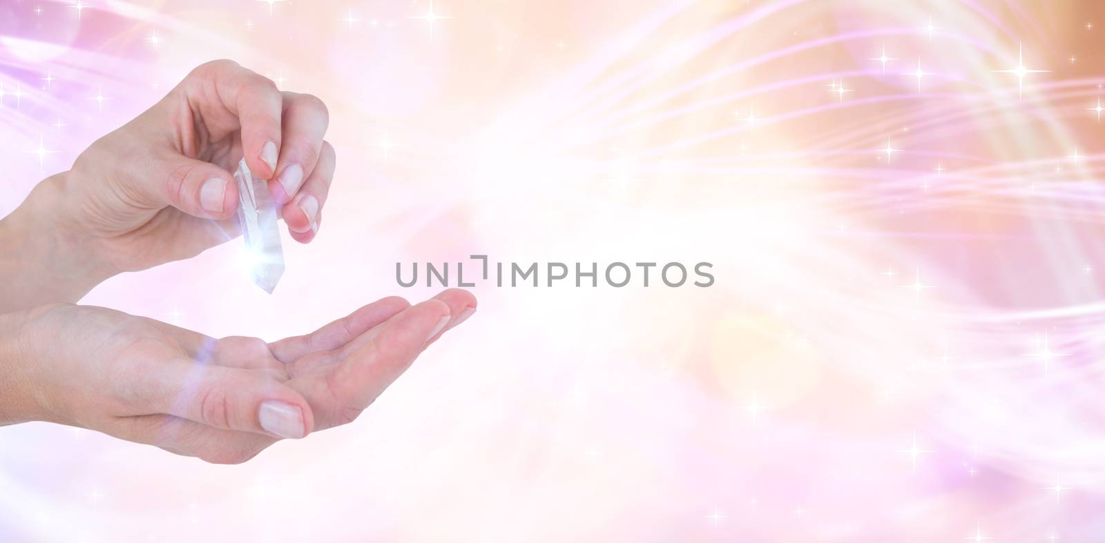 Composite image of woman holding precious gem by Wavebreakmedia