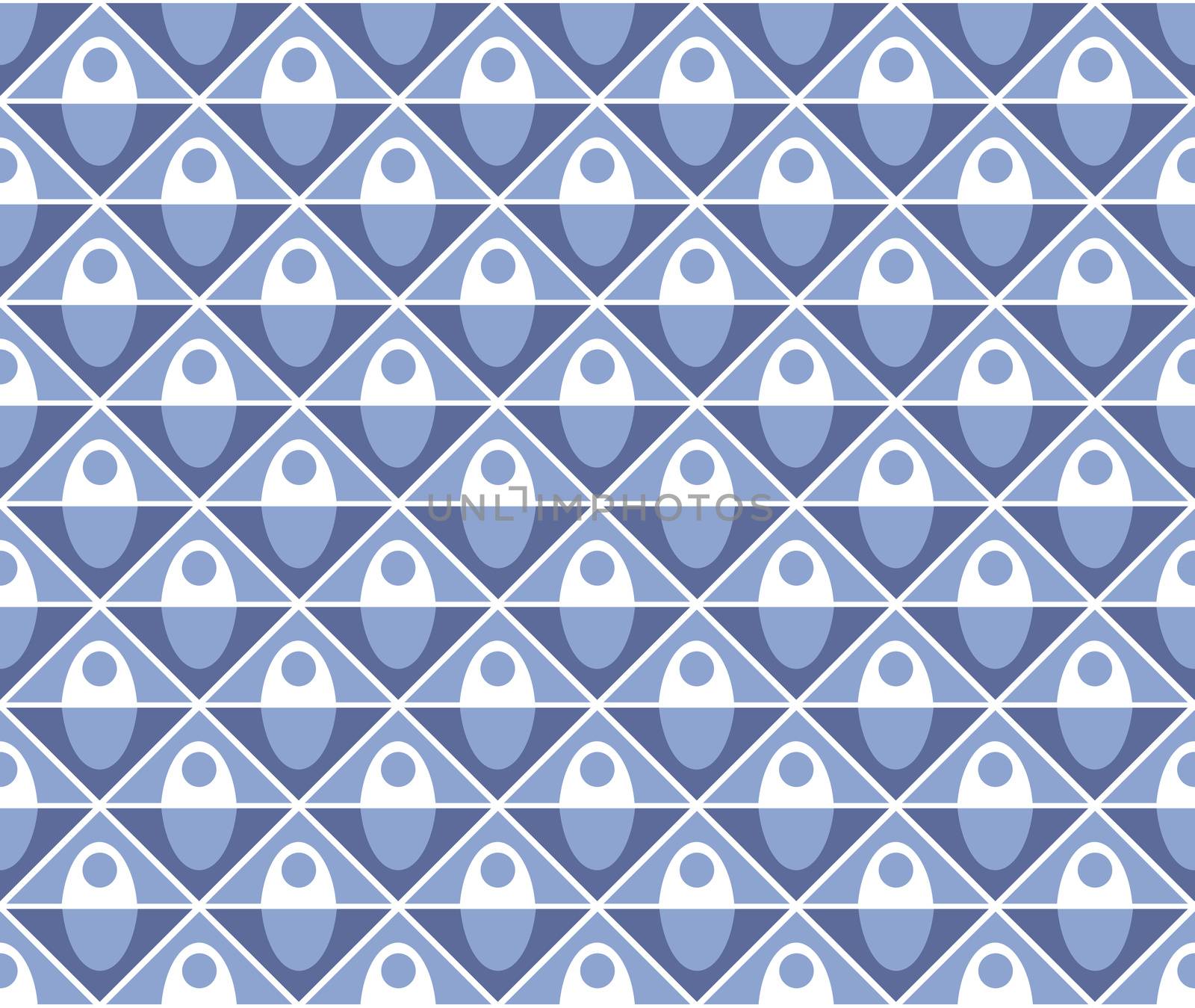 blue serenity Cubist abstract geometric background or textile pattern