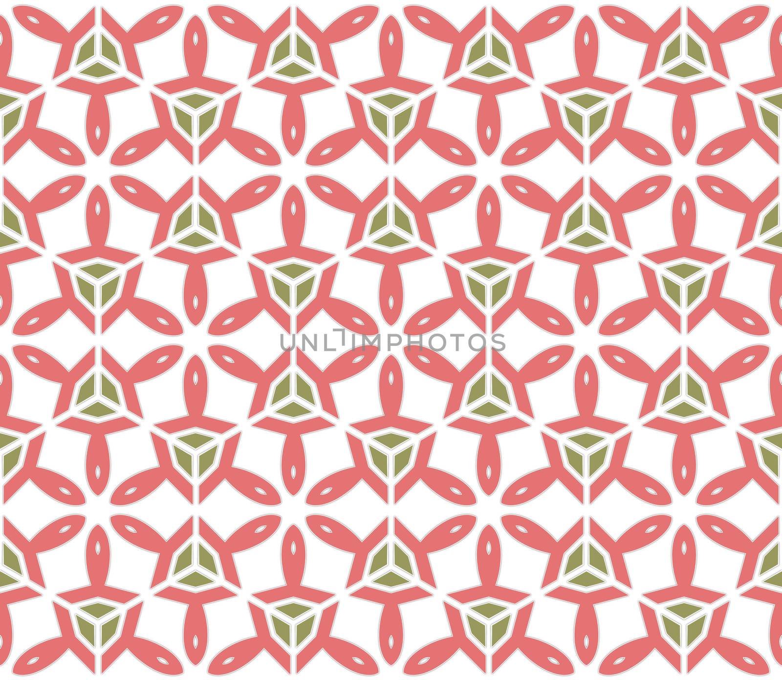 abstract background or hexagonal pink textile pattern