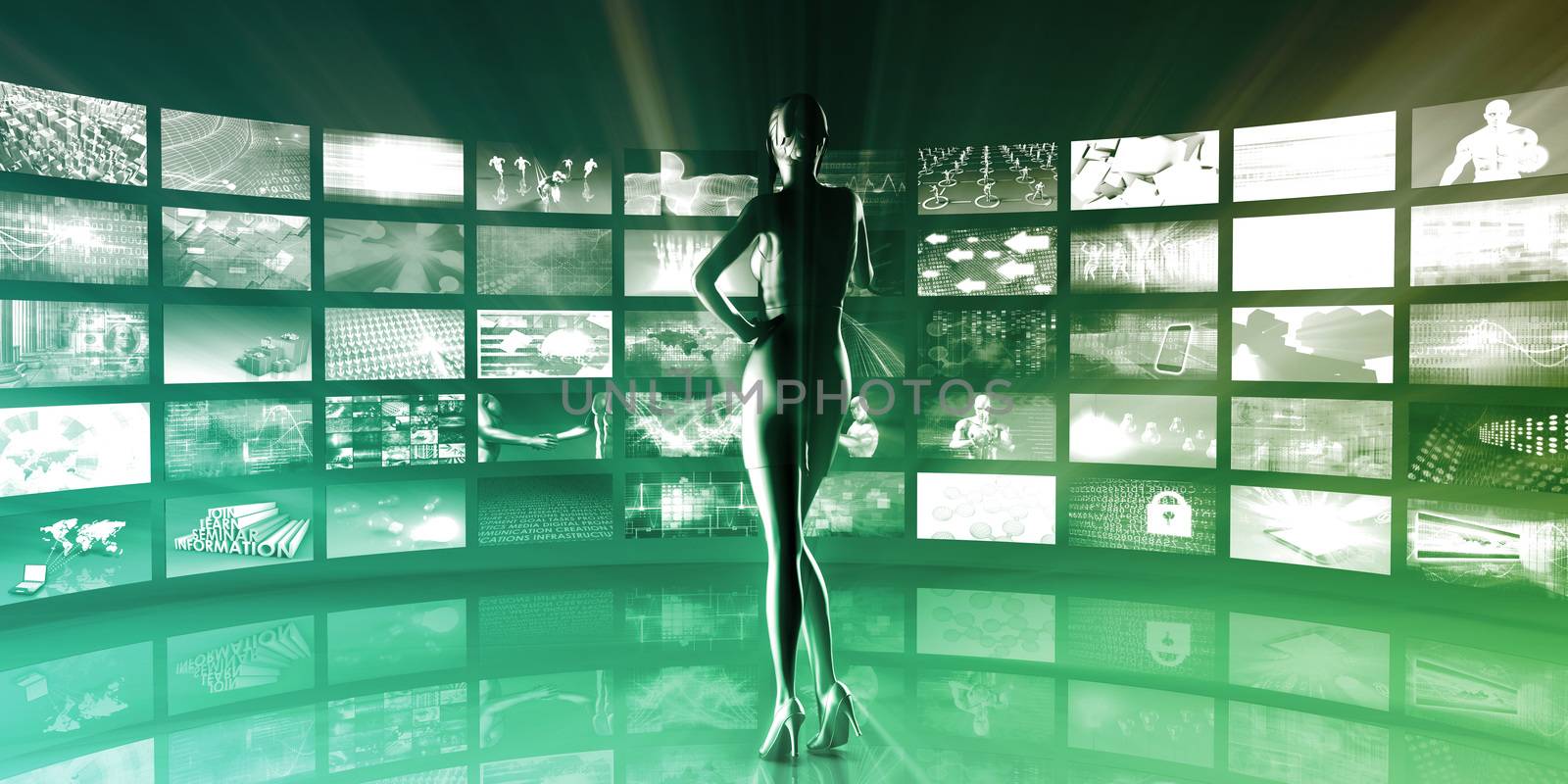 Multimedia Entertainment with Futuristic Video Gallery Art