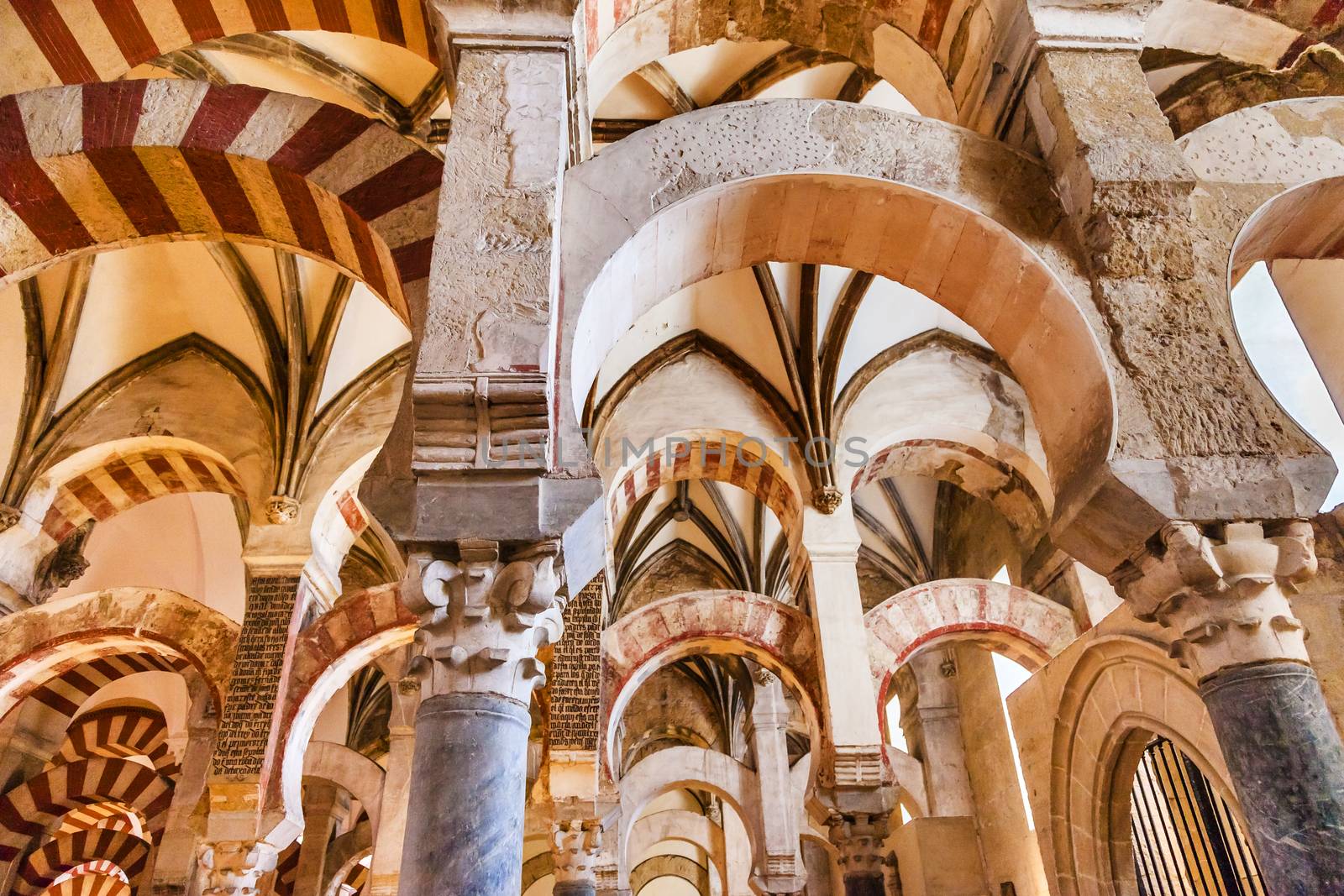 Arches Pillars Mezquita Cordoba Spain by bill_perry