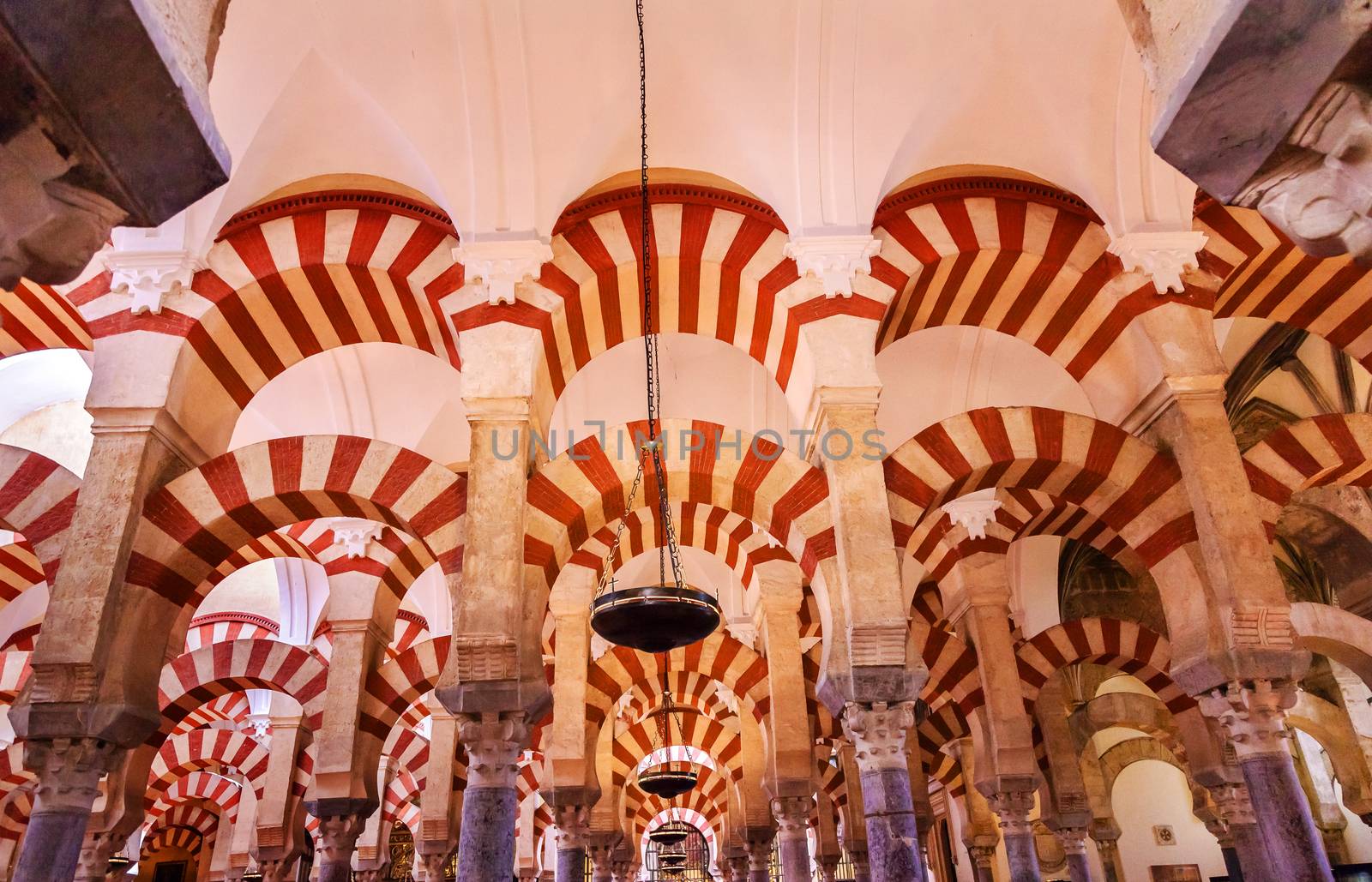 Arches Pillars Mezquita Cordoba Spain by bill_perry