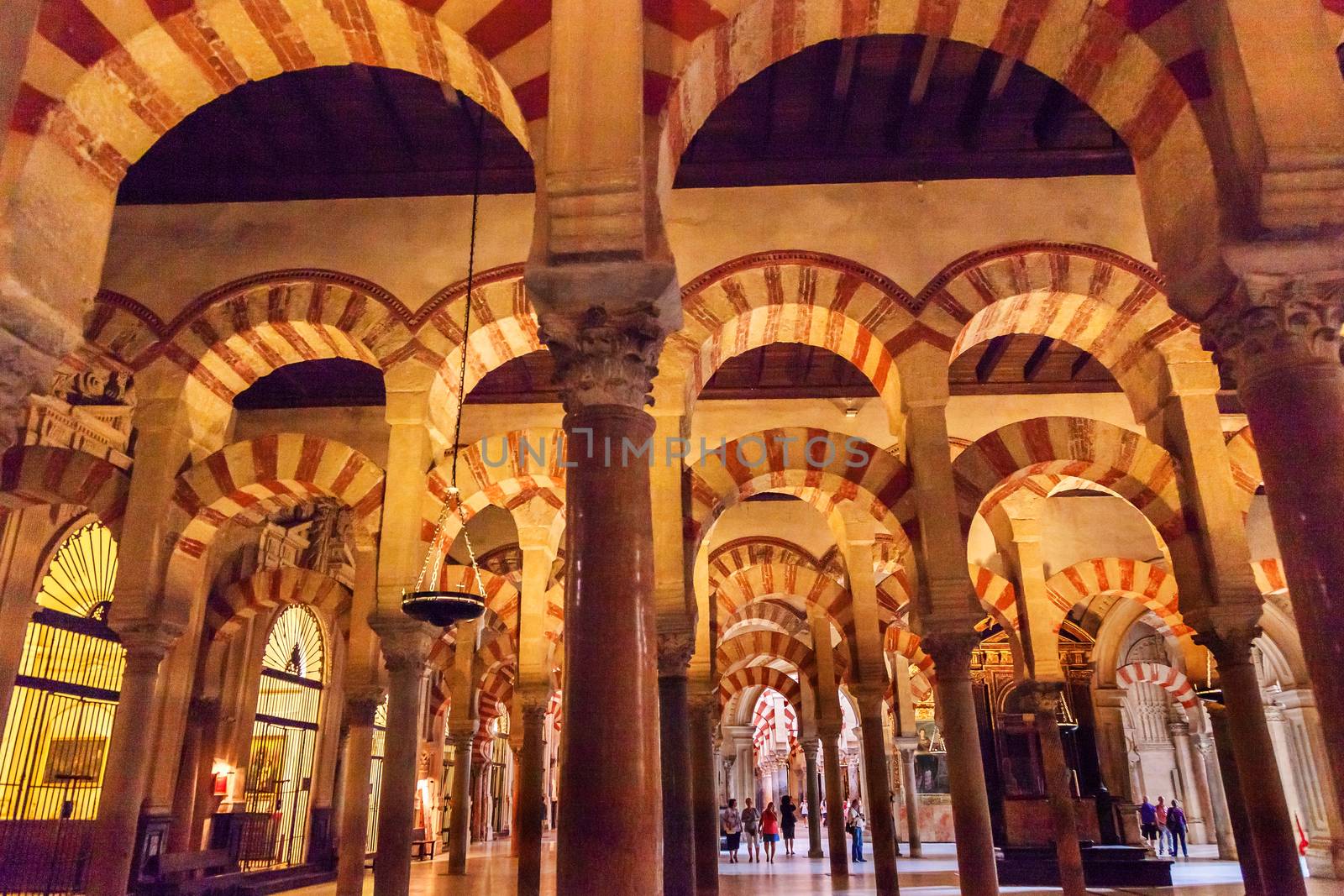 Arches Pillars Mezquita Cordoba Spain by bill_perry