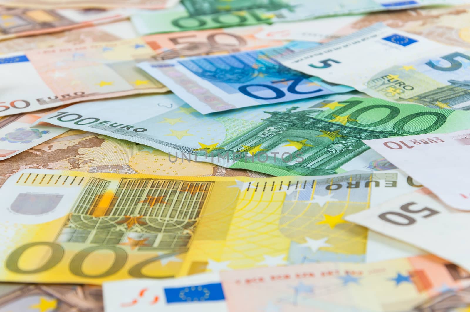 Background of euro banknotes by mkos83