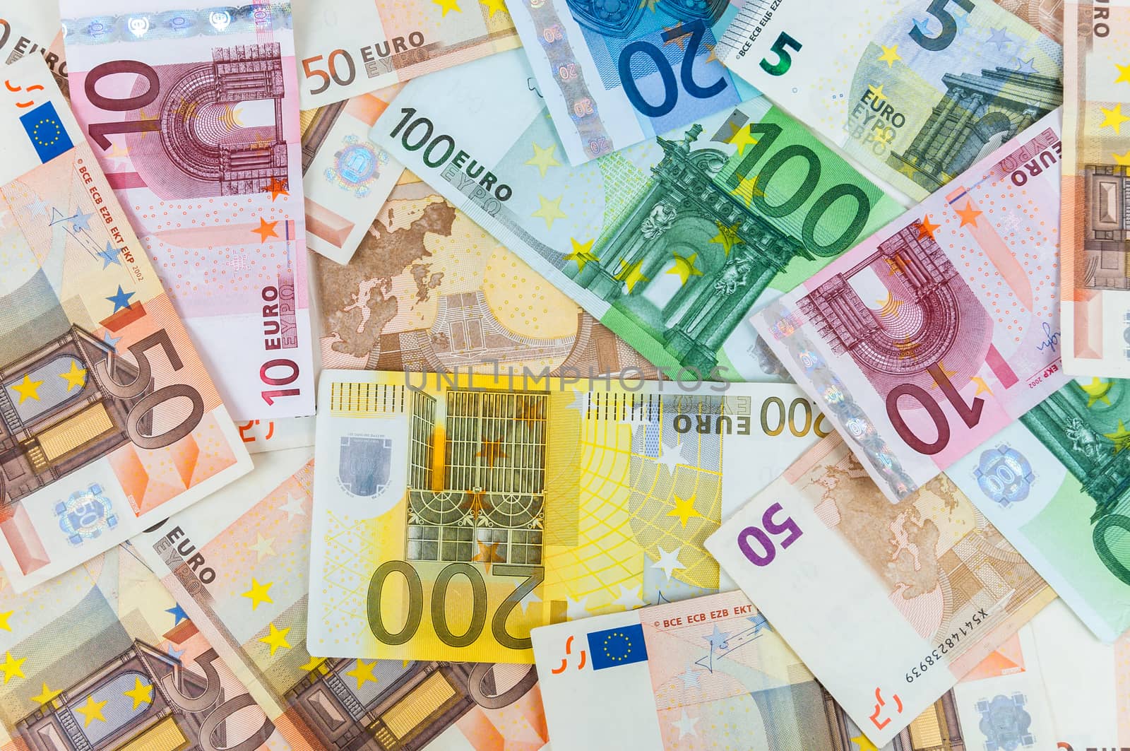 Background of euro banknotes by mkos83