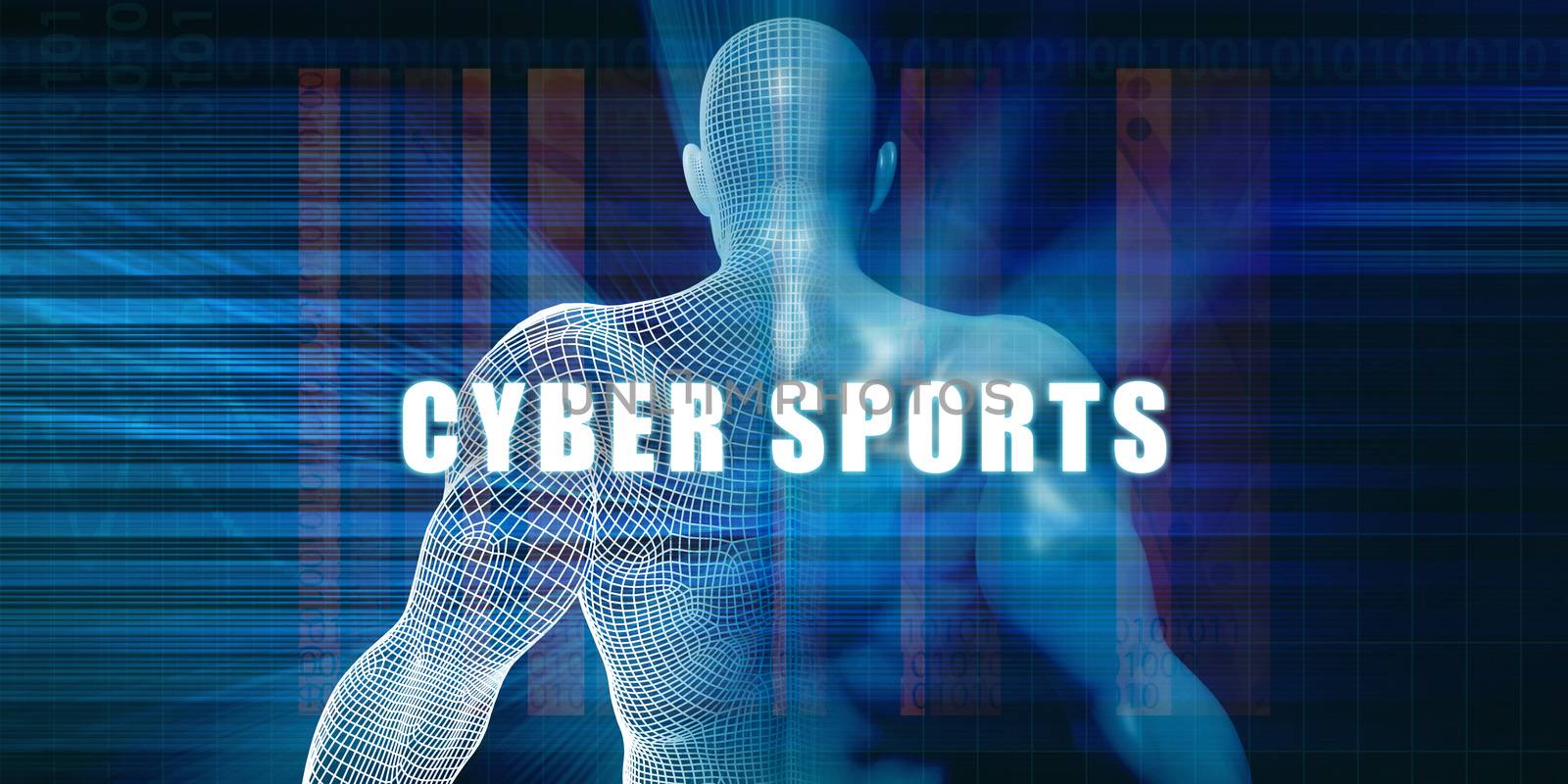 Cyber sports as a Futuristic Concept Abstract Background