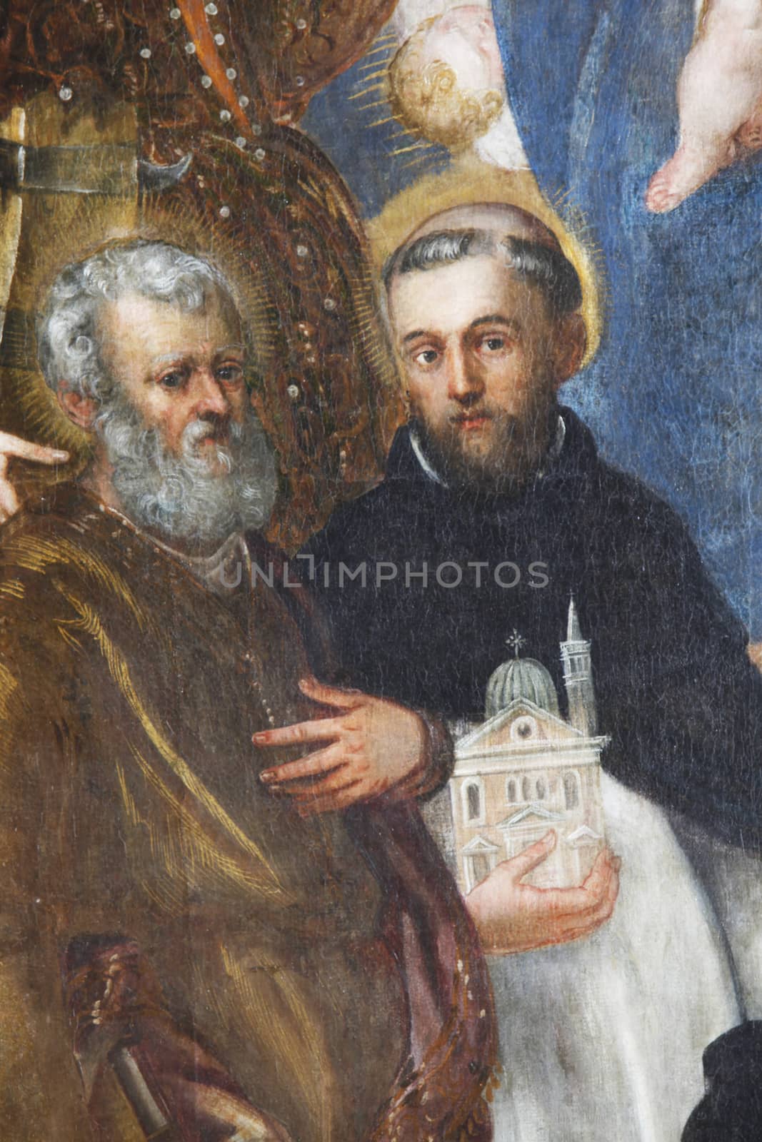 Jacopo Tintoretto: Saint Peter and Saint Dominic exhibited at the Great Masters Renaissance in Croatia, opened December 12, 2011. in Zagreb, Croatia