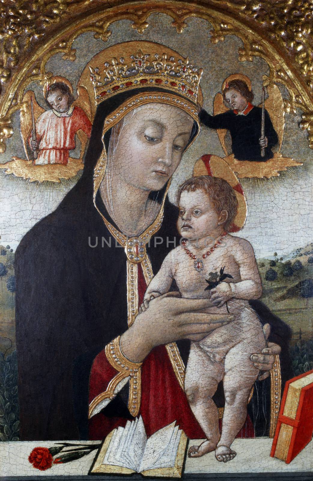 Vittore Crivelli: Madonna with Child, exhibited at the Great Masters Renaissance in Croatia, opened December 12, 2011. in Zagreb, Croatia
