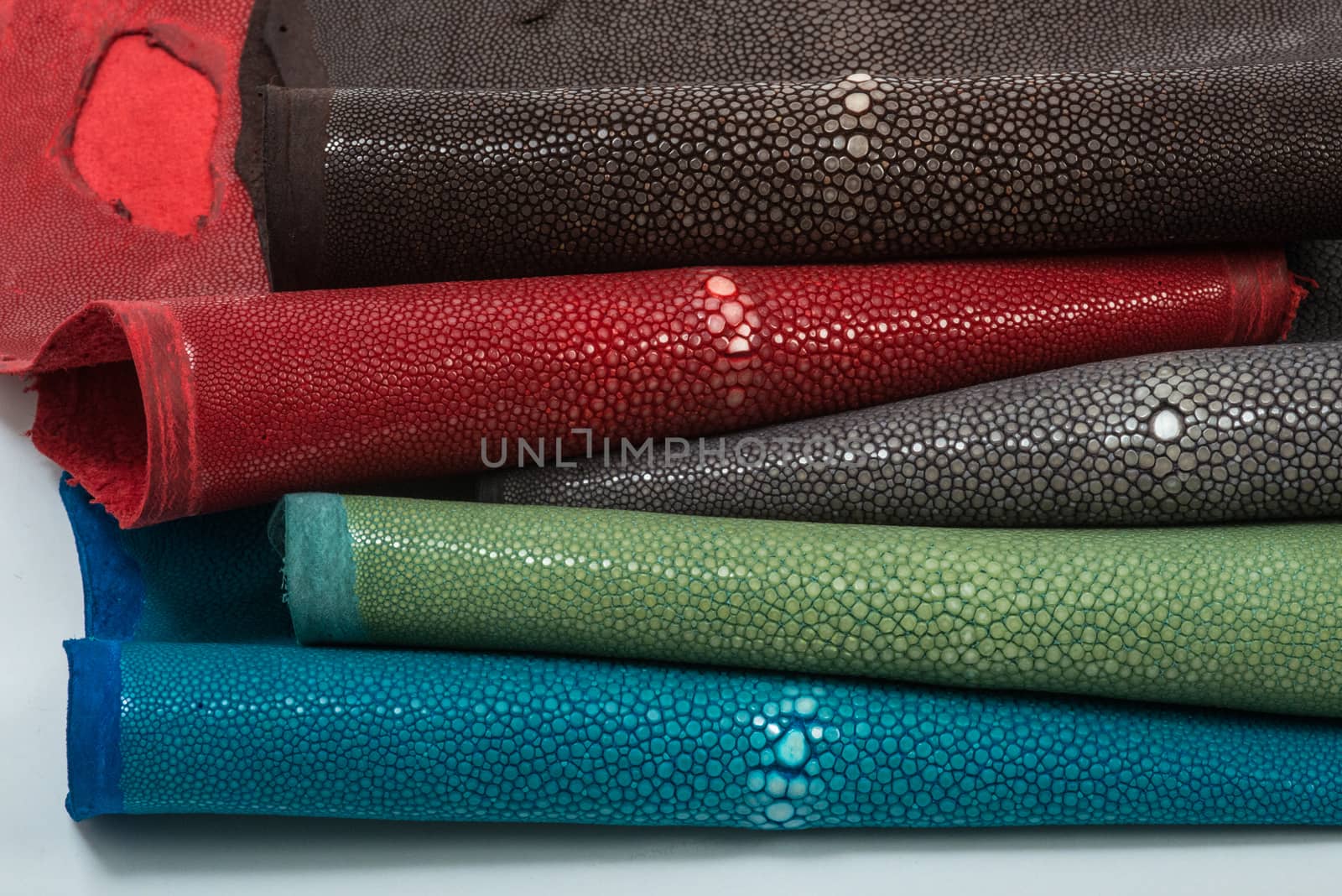 Stingray exotic leather, skins  in 5 colors