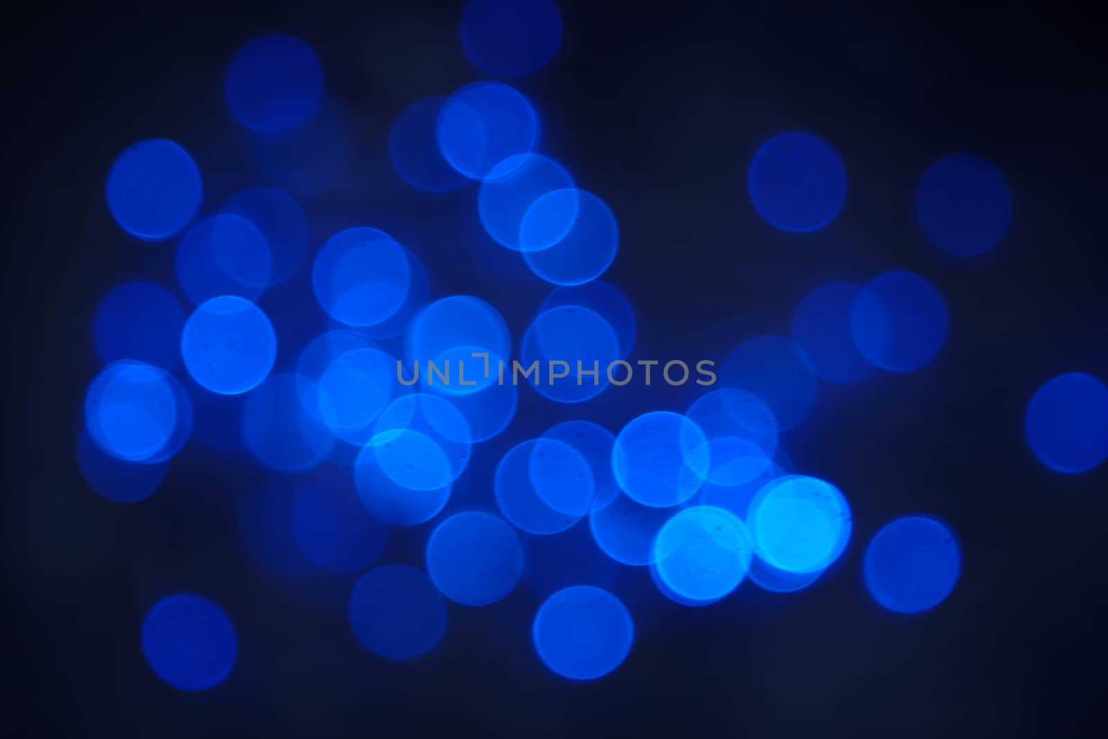 Celebration defocused background. Blue color, horizontal photo