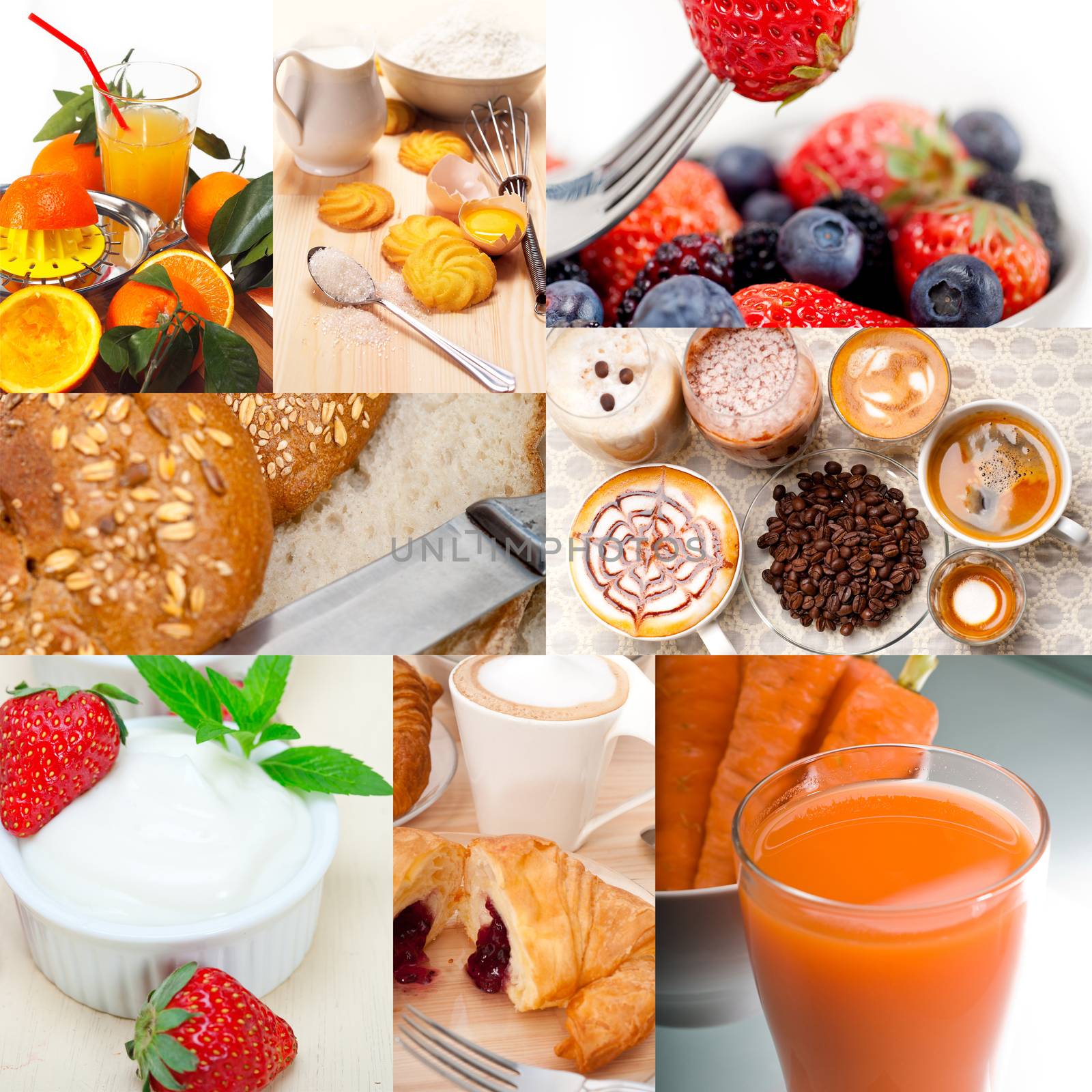 ealthy vegetarian breakfast collage by keko64