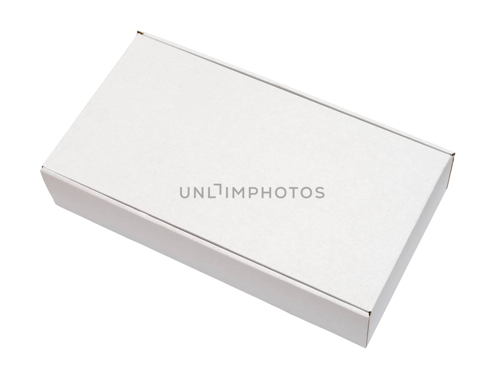 Blank white box isolated on white background by DNKSTUDIO