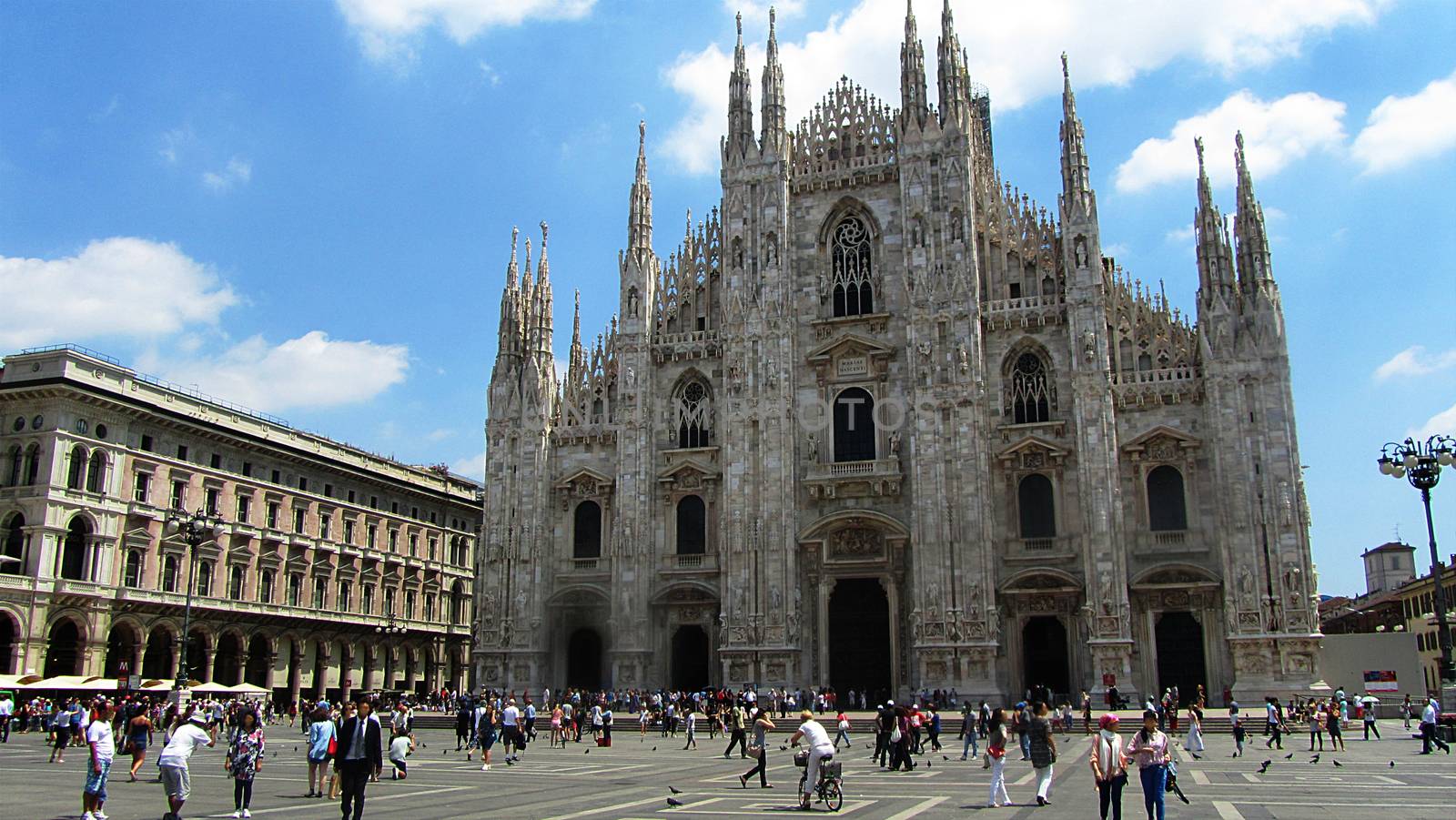 A panoramic view of Duomo Milan Italy