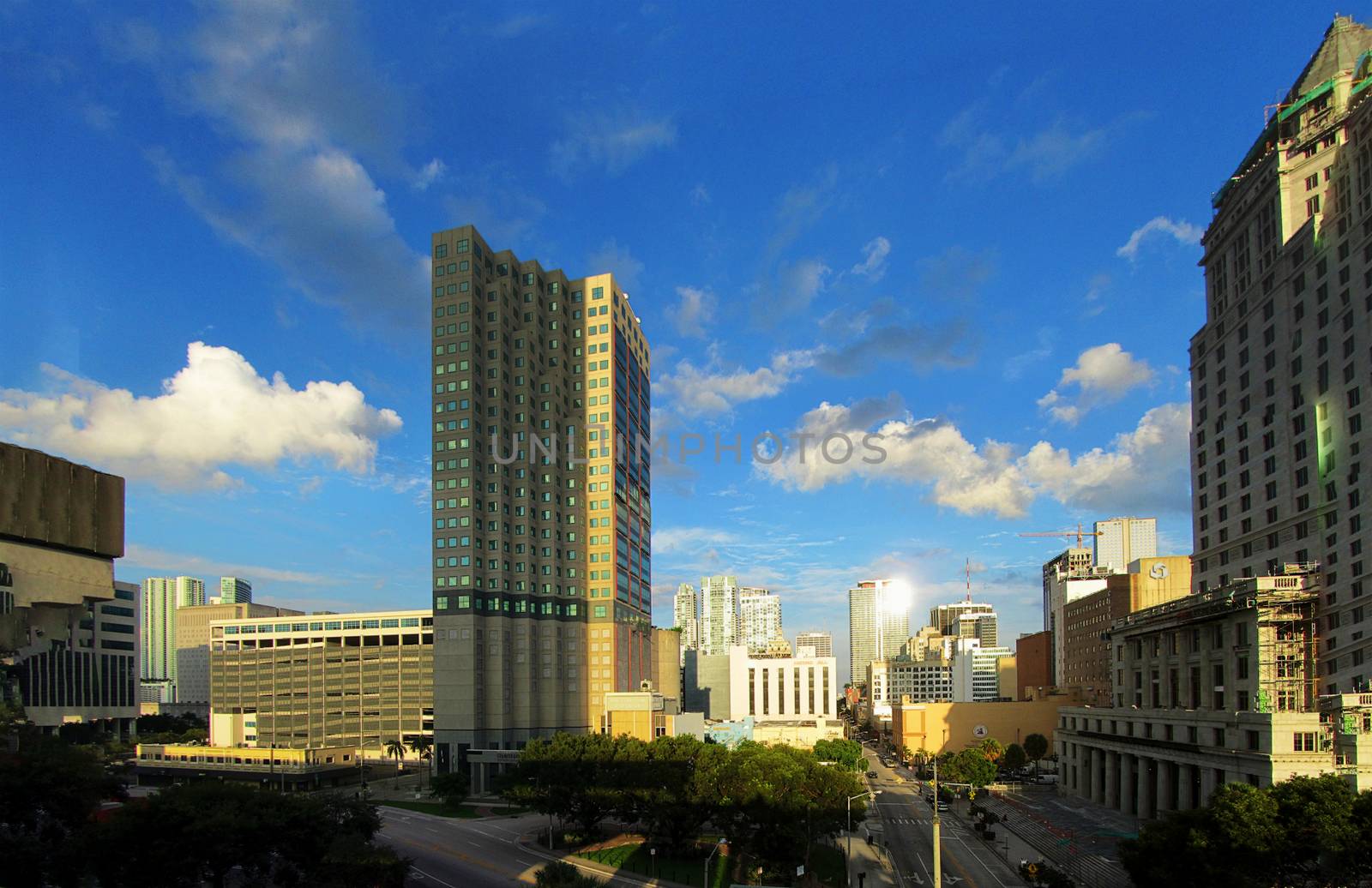 Miami USA downtown panoramic view by JRTBurr